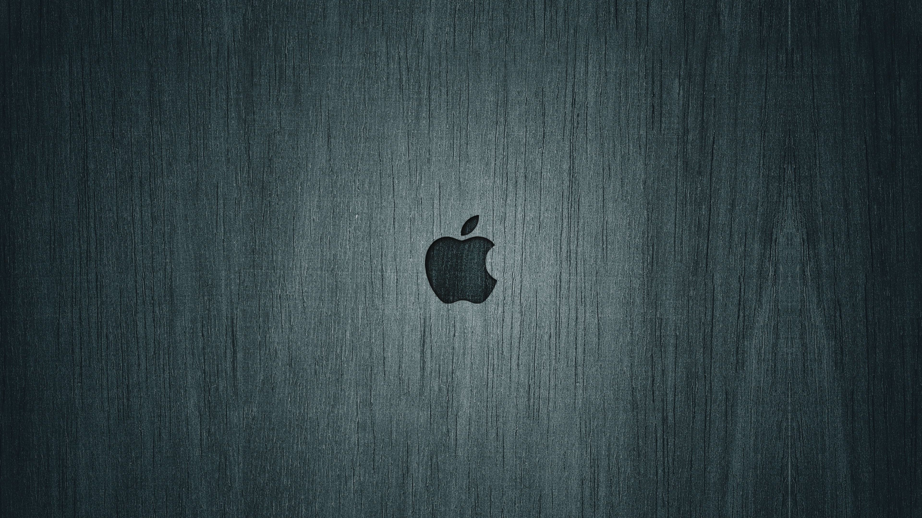 Apple logo Wallpaper 4K, Mac, Black background, Colorful