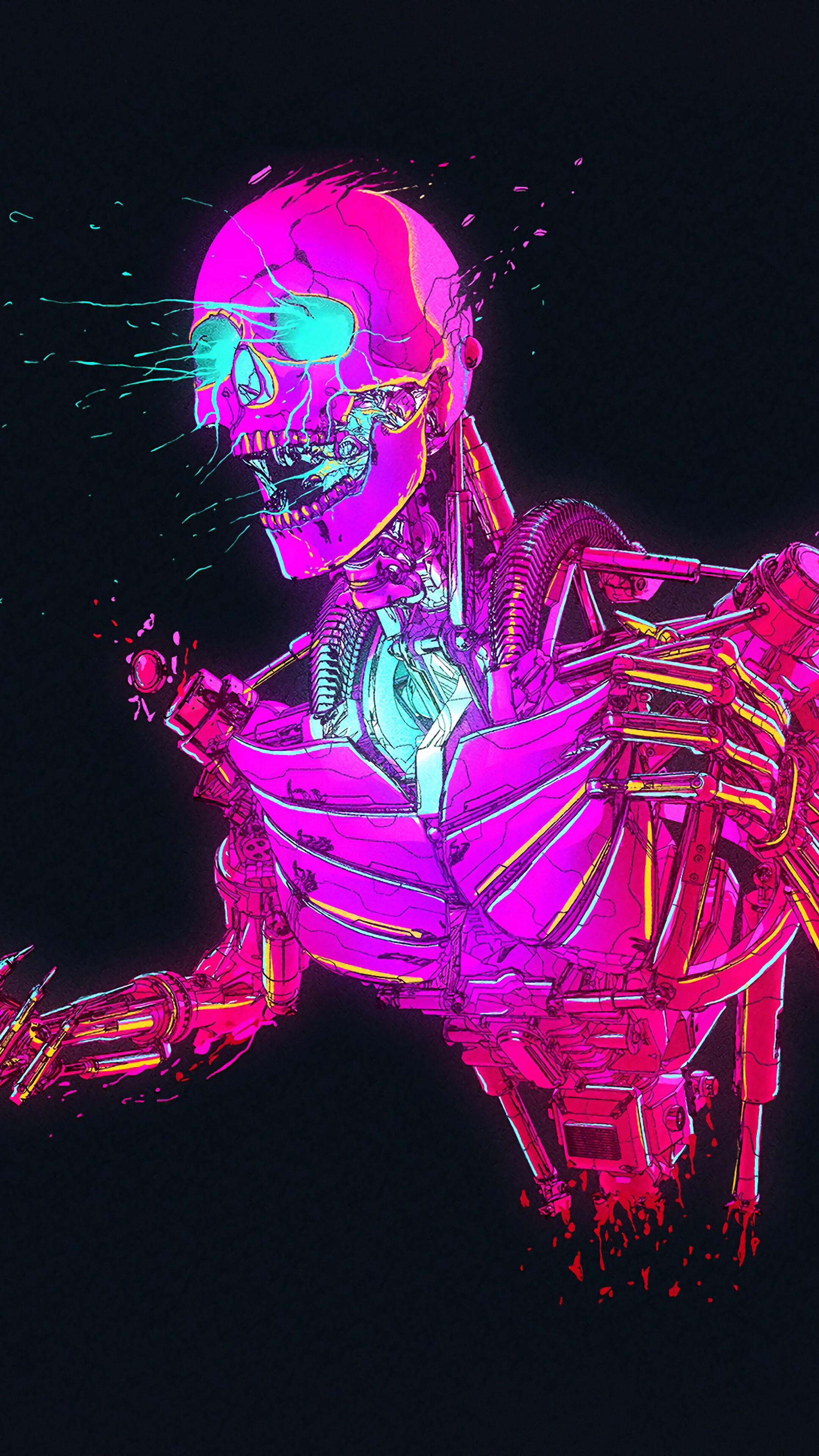 Robot, Skeleton, Sci Fi, Digital Art, 4K Phone HD Wallpaper, Image, Background, Photo And Picture Gallery HD Wallpaper