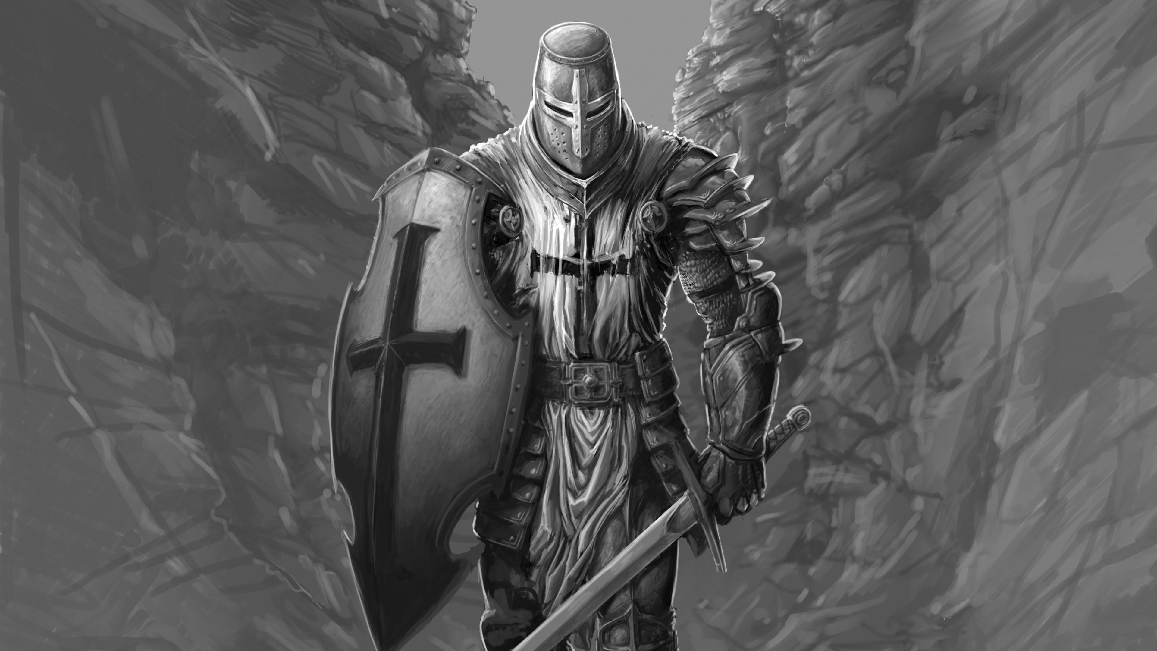 Knight Warrior Wallpaper 4k