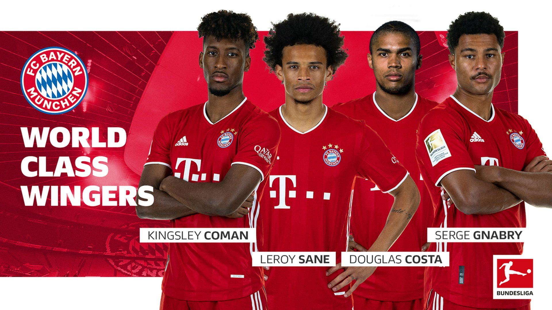 Bundesliga. Leroy Sane, Douglas Costa, Serge Gnabry And Kingsley Coman: Bayern Munich's World Class Stable Of Wingers