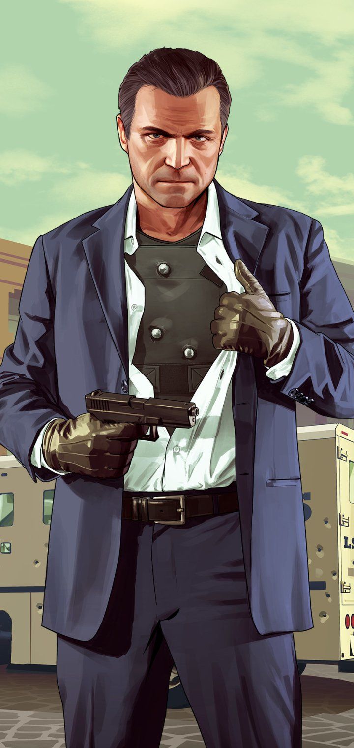Video Game Grand Theft Auto V (720x1520) Wallpaper