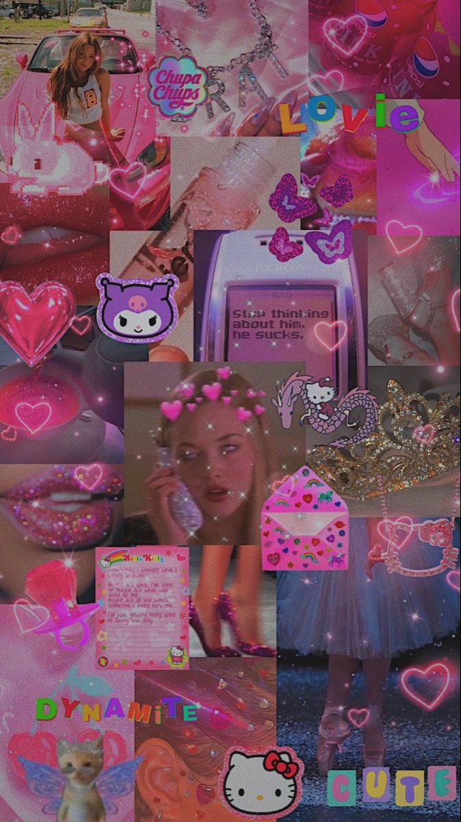 pink y2k aesthetic wallpaper. Pink wallpaper iphone, iPhone wallpaper glitter, Y2k wallpaper