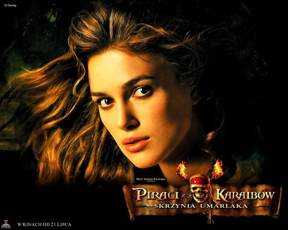 Keira Knightley, Pirates Of The Caribbean, Orlando Bloom background. Best Free photo
