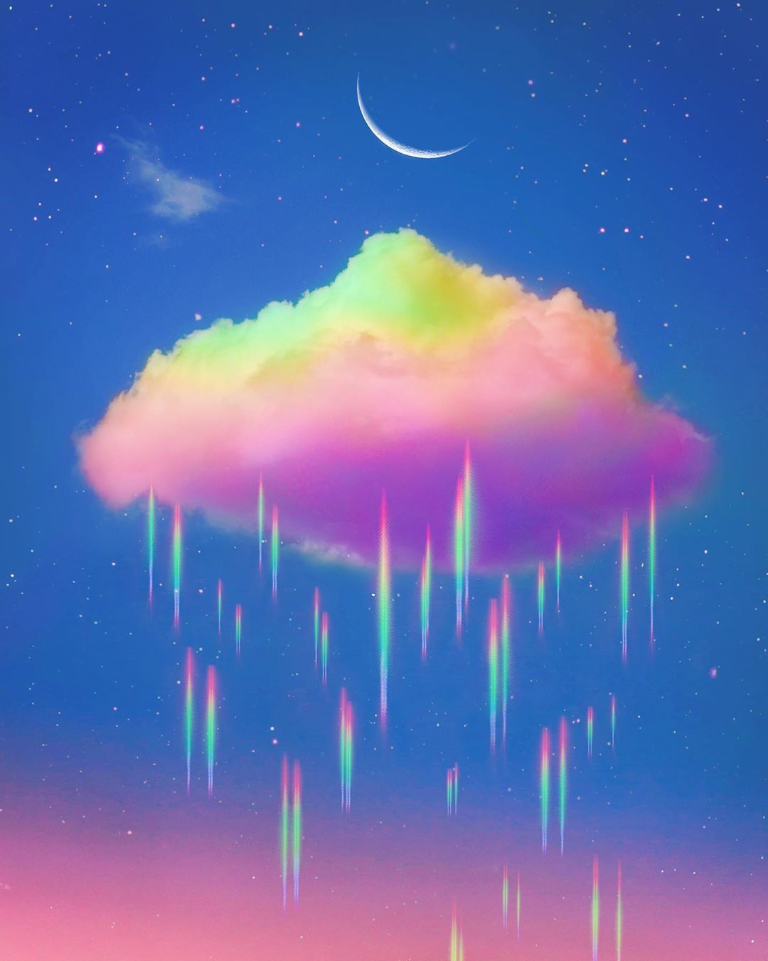 YOUNIVERCE☾ on Instagram: “RAIN of happiness✧. . photography☽ youniverce •. #youniverce #summer #rain #artw. Rainbow aesthetic, Sky aesthetic, Rainbow wallpaper
