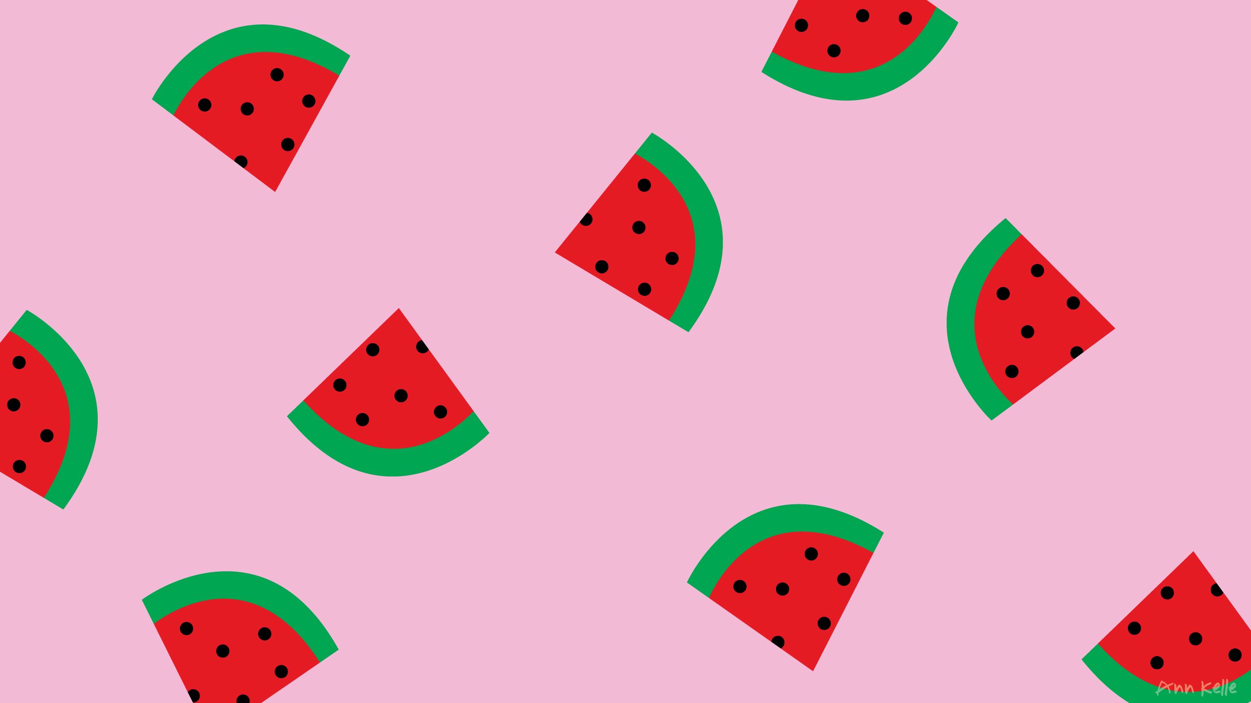Kawaii Watermelon Desktop Background