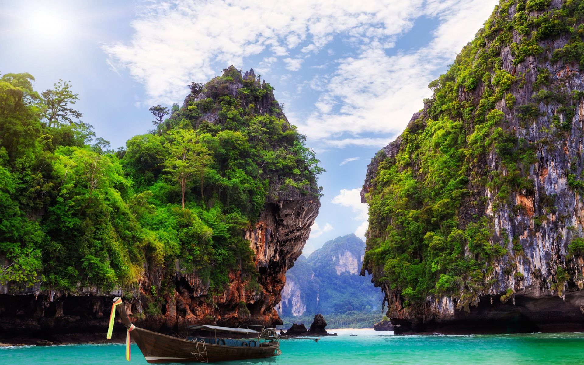 Download wallpaper Krabi, ocean, Ao Nang, cliffs, summer, paradise, bay, Thailand for desktop with resolution 1920x1200. High Quality HD picture wallpaper