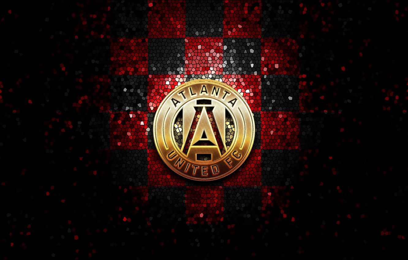 Wallpaper wallpaper, sport, logo, football, glitter, checkered, MLS, Atlanta United image for desktop, section спорт