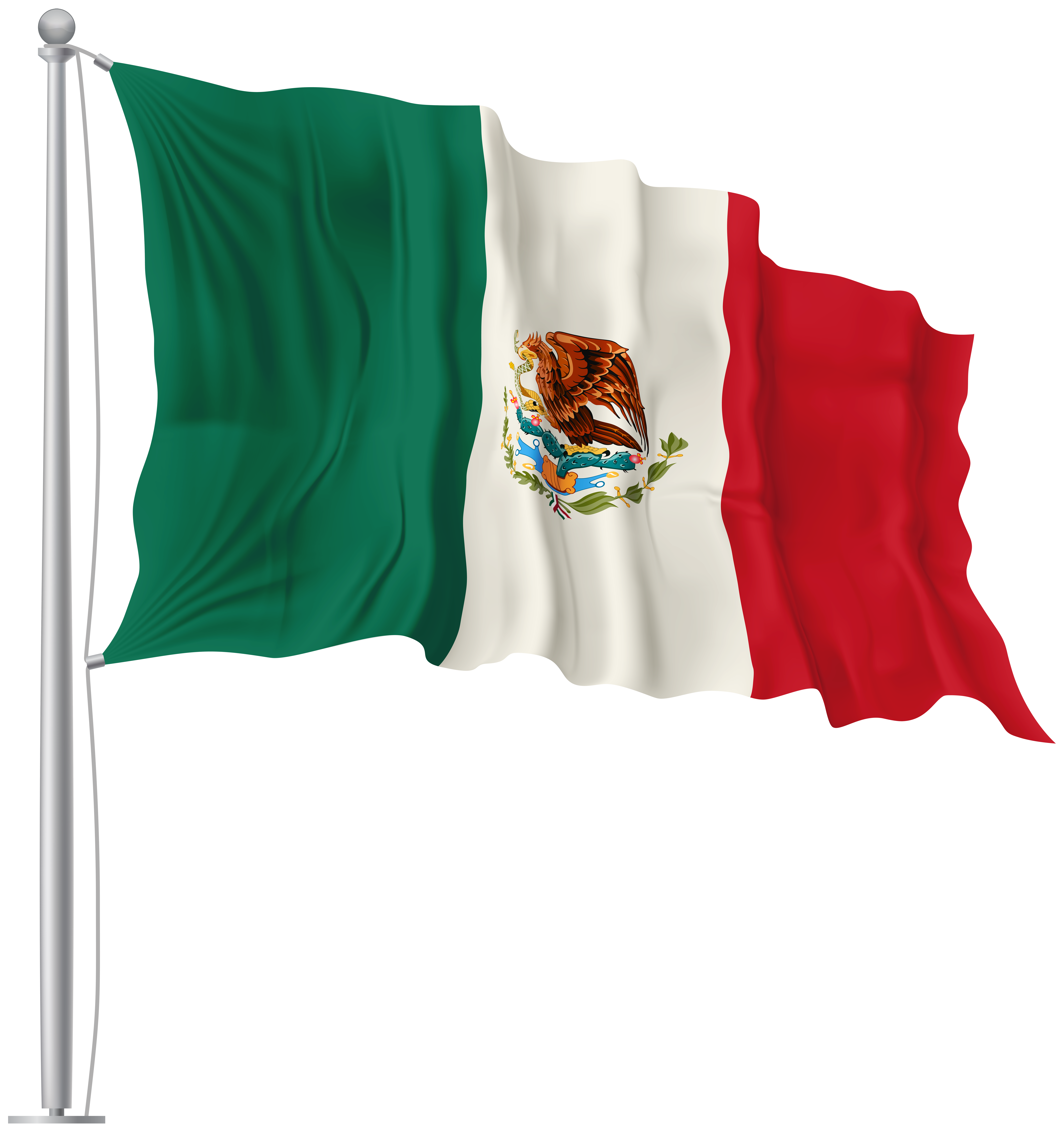 Mexico Waving Flag PNG Image​