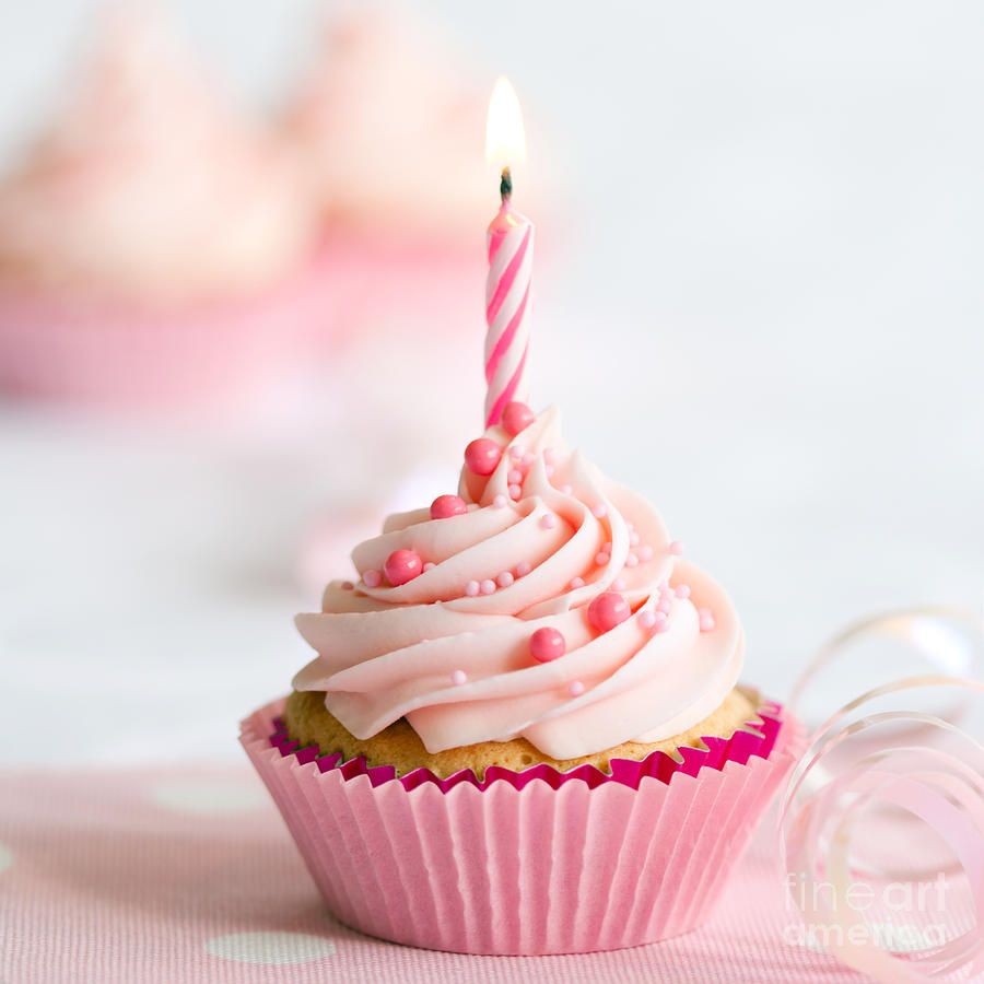 Birthday cupcake Photograph