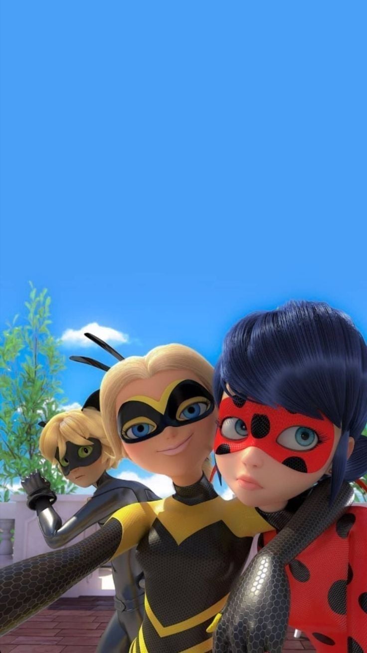 Miraculous Noir, Queen Bee & Ladybug Wallpaper. Miraculous ladybug queen bee, Miraculous ladybug movie, Miraculous ladybug cast