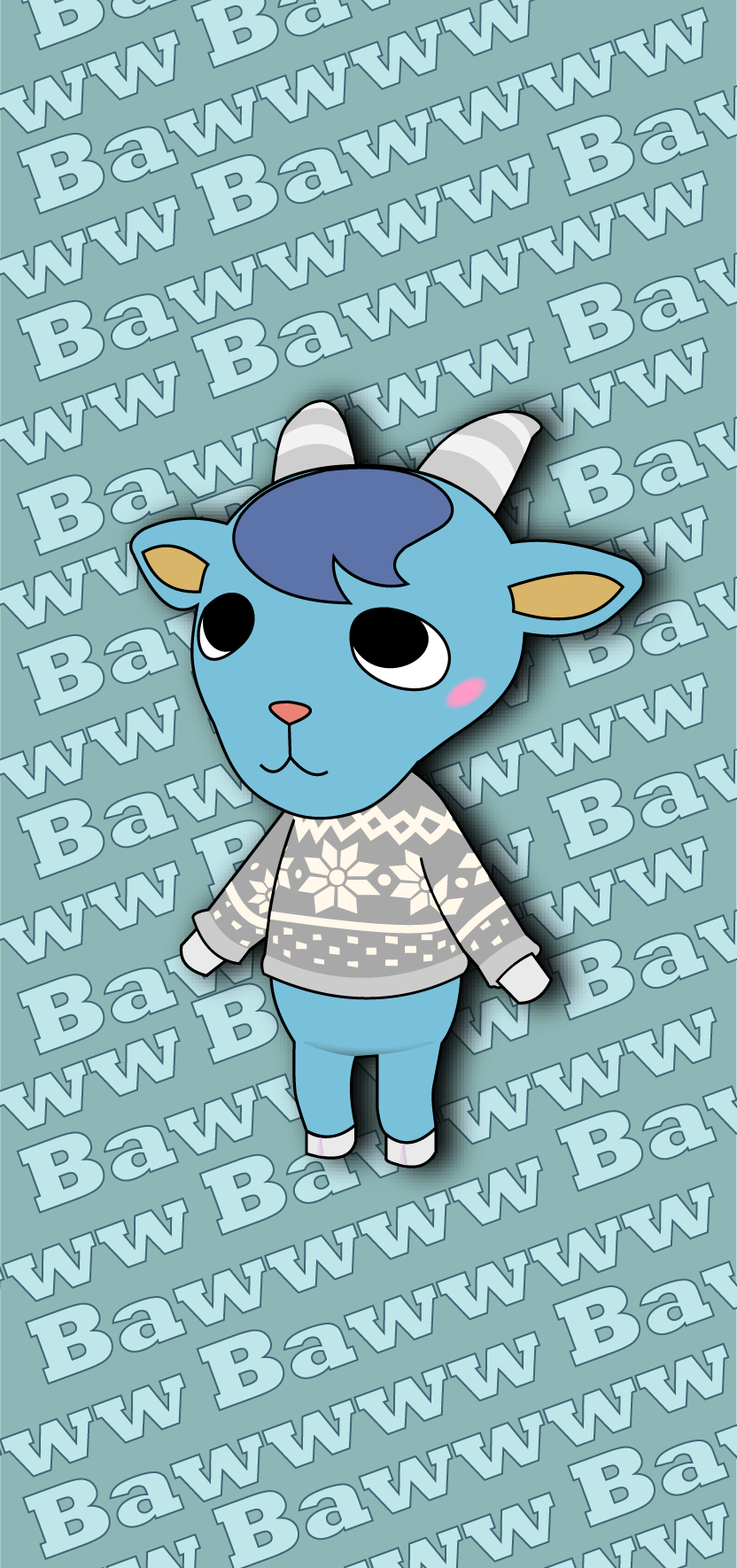 I made a simple wallpaper of my favorite villager Sherb