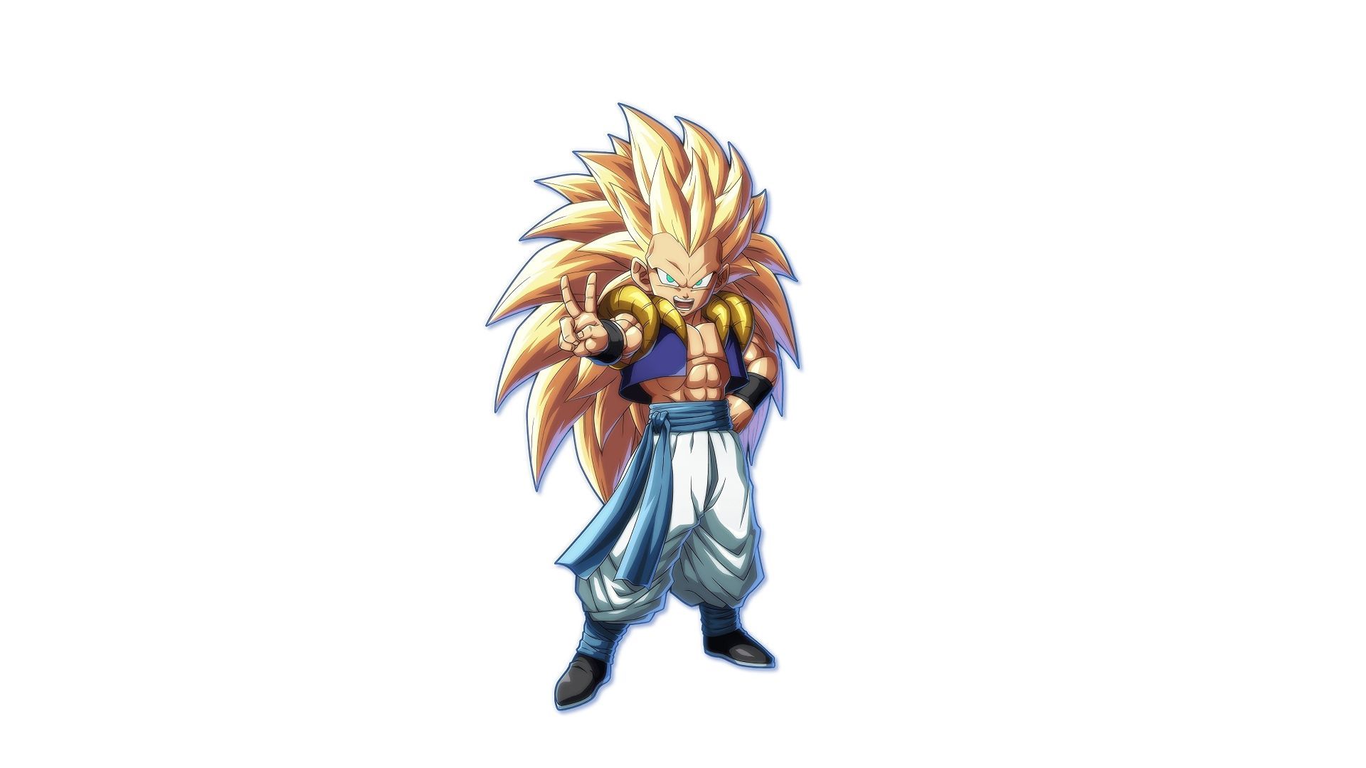 Desktop wallpaper gotenks, dragon ball fighterz, blonde, anime boy, video game, HD image, picture, background, a7f139