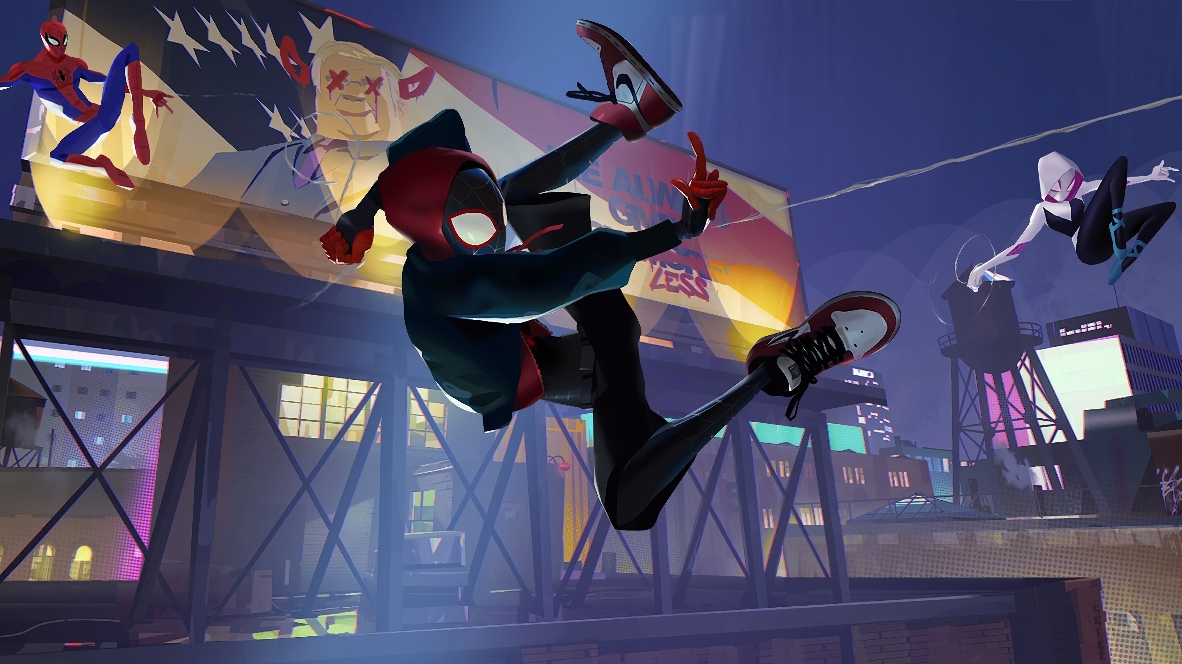 Peter Parker Spiderman Into The Spider Verse 4k spiderman wallpaper, spiderman into the spider verse wallpaper, movi. Marvel image, Spider verse, Spiderman art