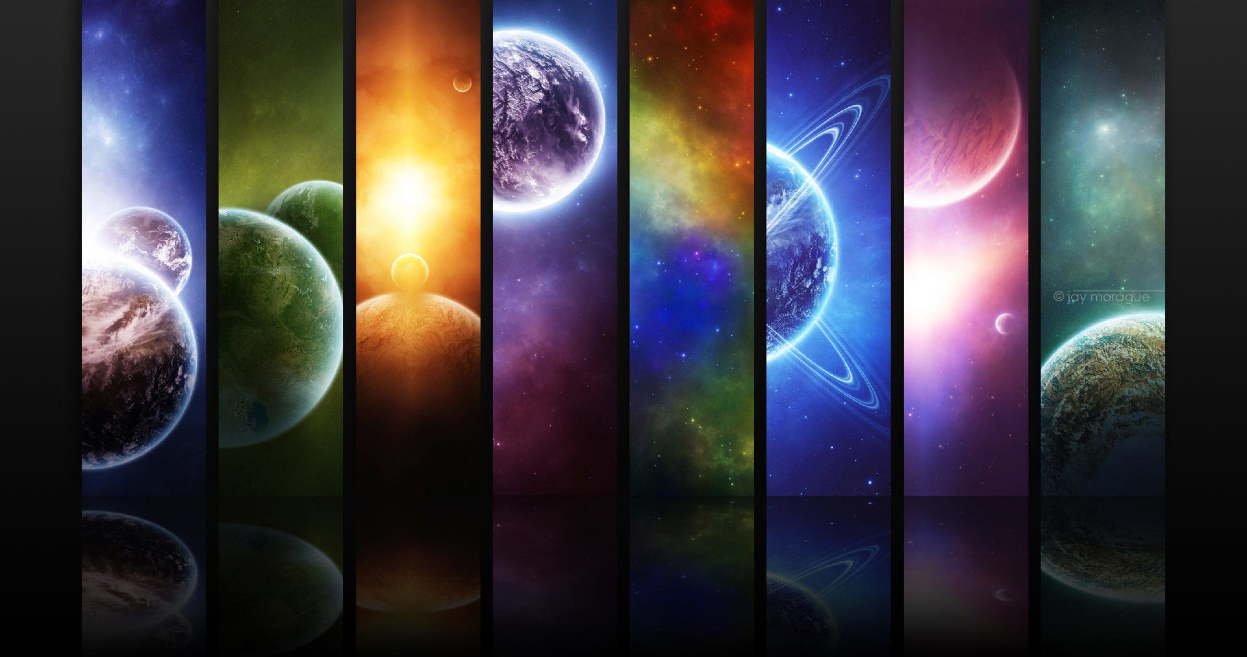 planets art 4k ultra HD wallpaper. System wallpaper, Cool desktop background, Solar system wallpaper