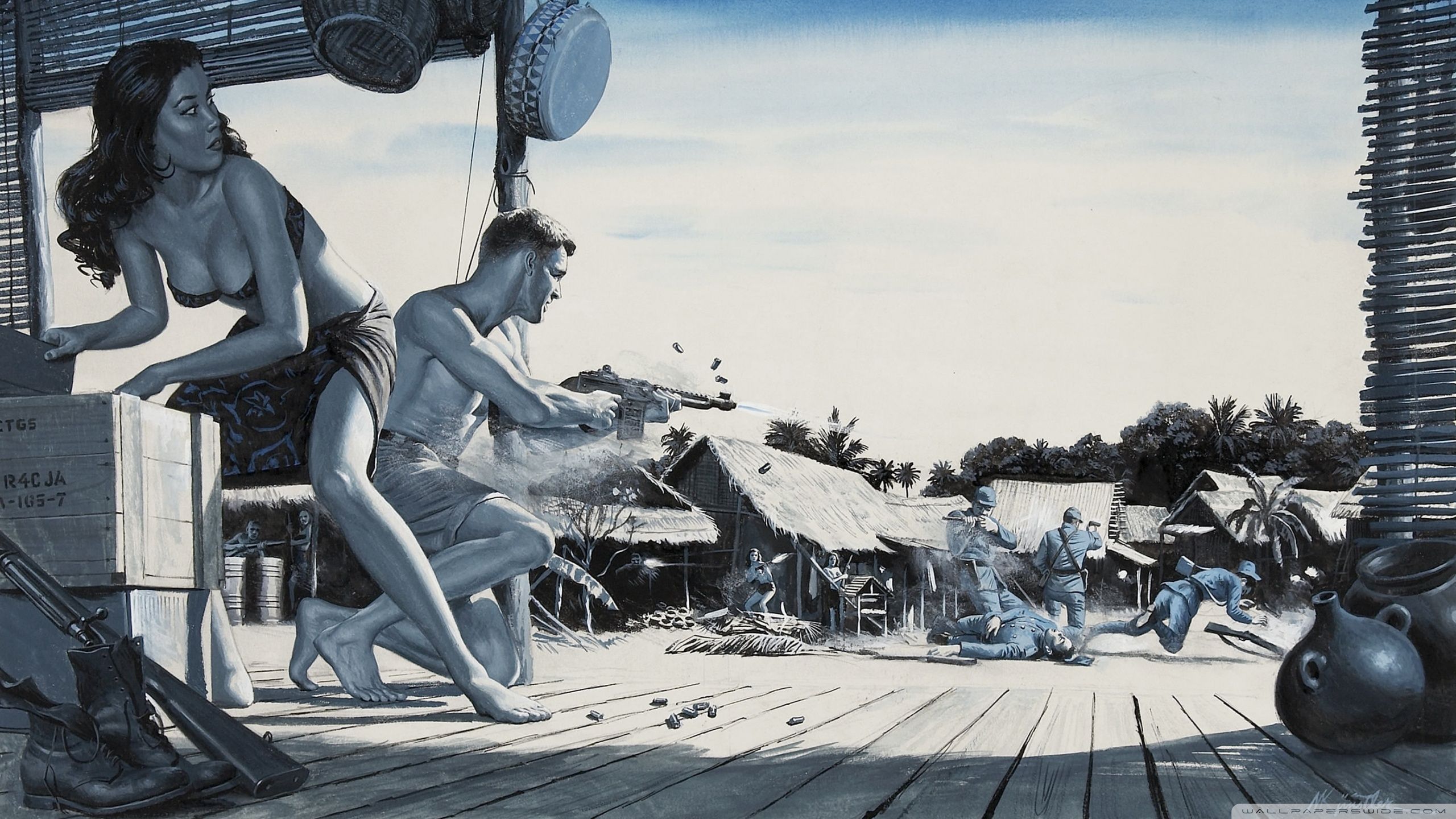 Battle Scene Ultra HD Desktop Background Wallpaper for 4K UHD TV, Tablet