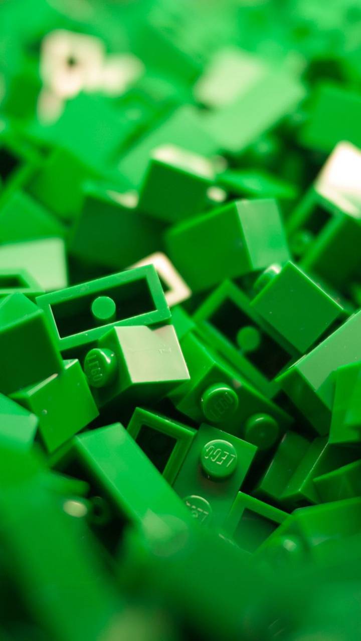 Green LEGO bricks wallpaper