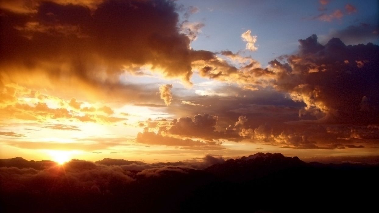 Nature sky clouds sunlight color sunset sunrise bright wallpaperx1080