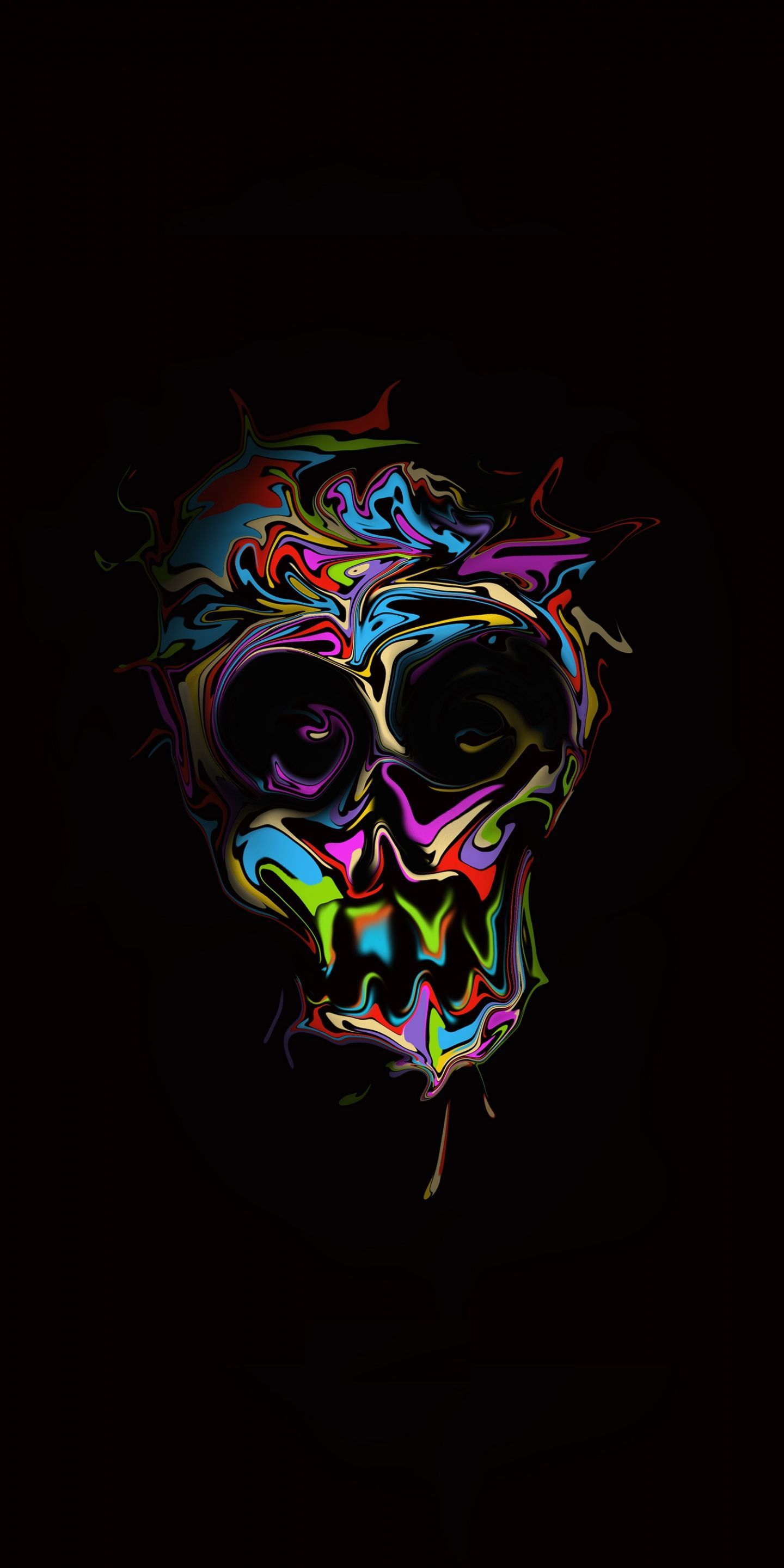 Glitch art, colorful, skull, dark, art wallpaper. Skull artwork, Nature iphone wallpaper, Skull wallpaper