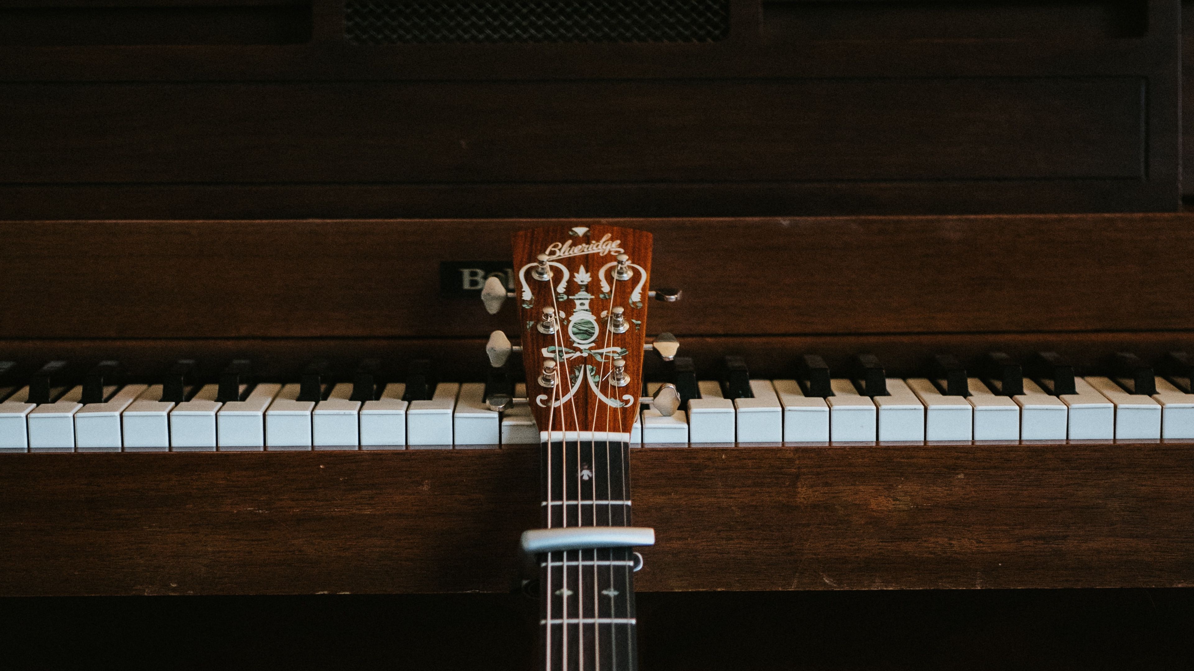 Wallpaper Guitar, Piano, Musical Instrument, Strings, And Piano