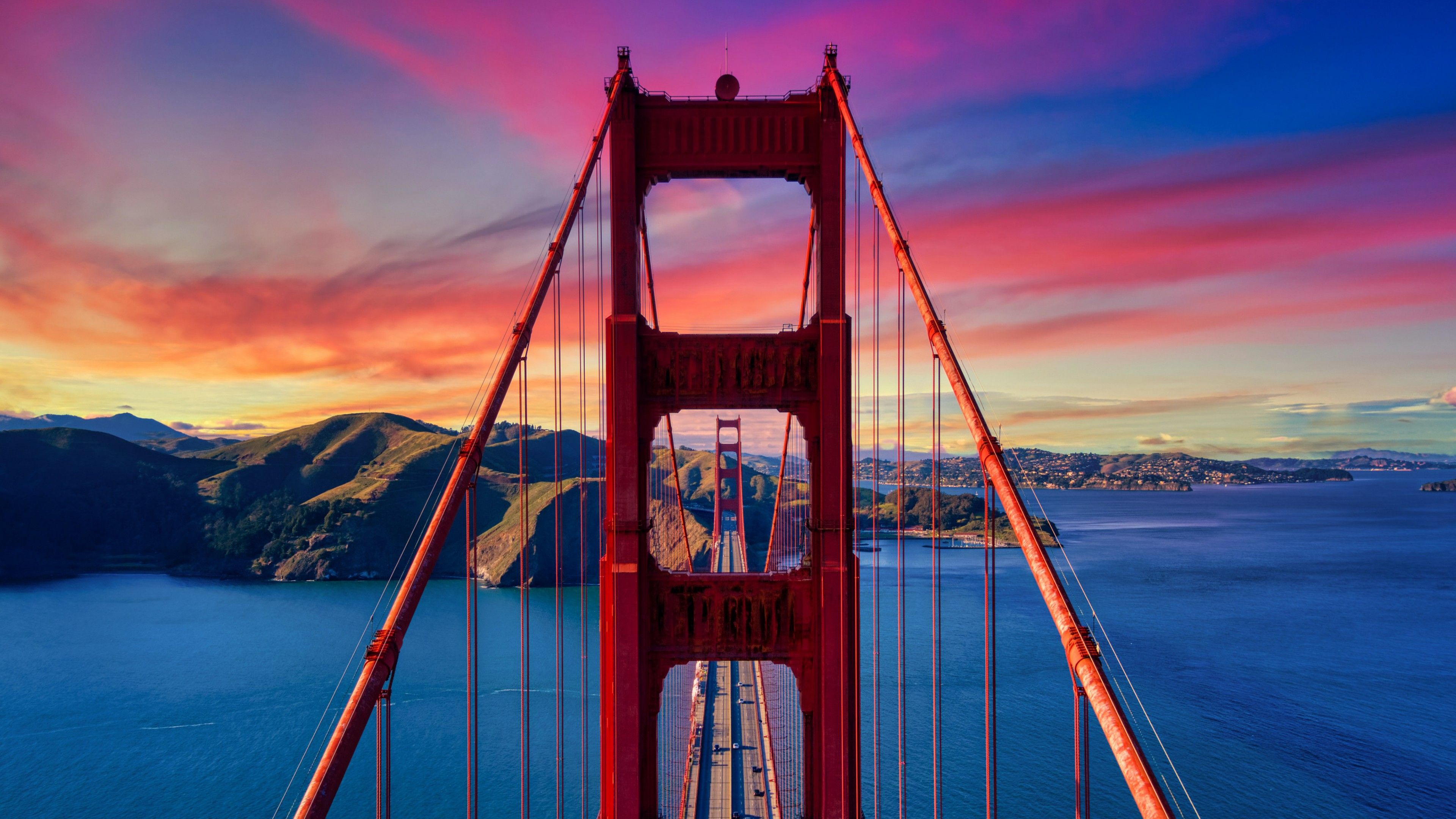 Golden Gate Bridge at Sunset 5K Wallpaper