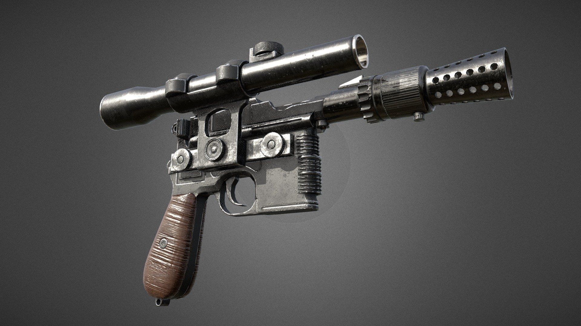 Han Solo's DL 44 Blaster Pistol Model By David_3atista [14e0f86]