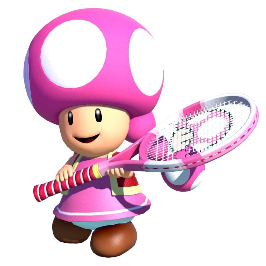 Toadette Render from Mario Tennis Aces #illustration #artwork #gaming #videogames #characterdesign. Super mario bros party, Super mario bros, Mario bros party