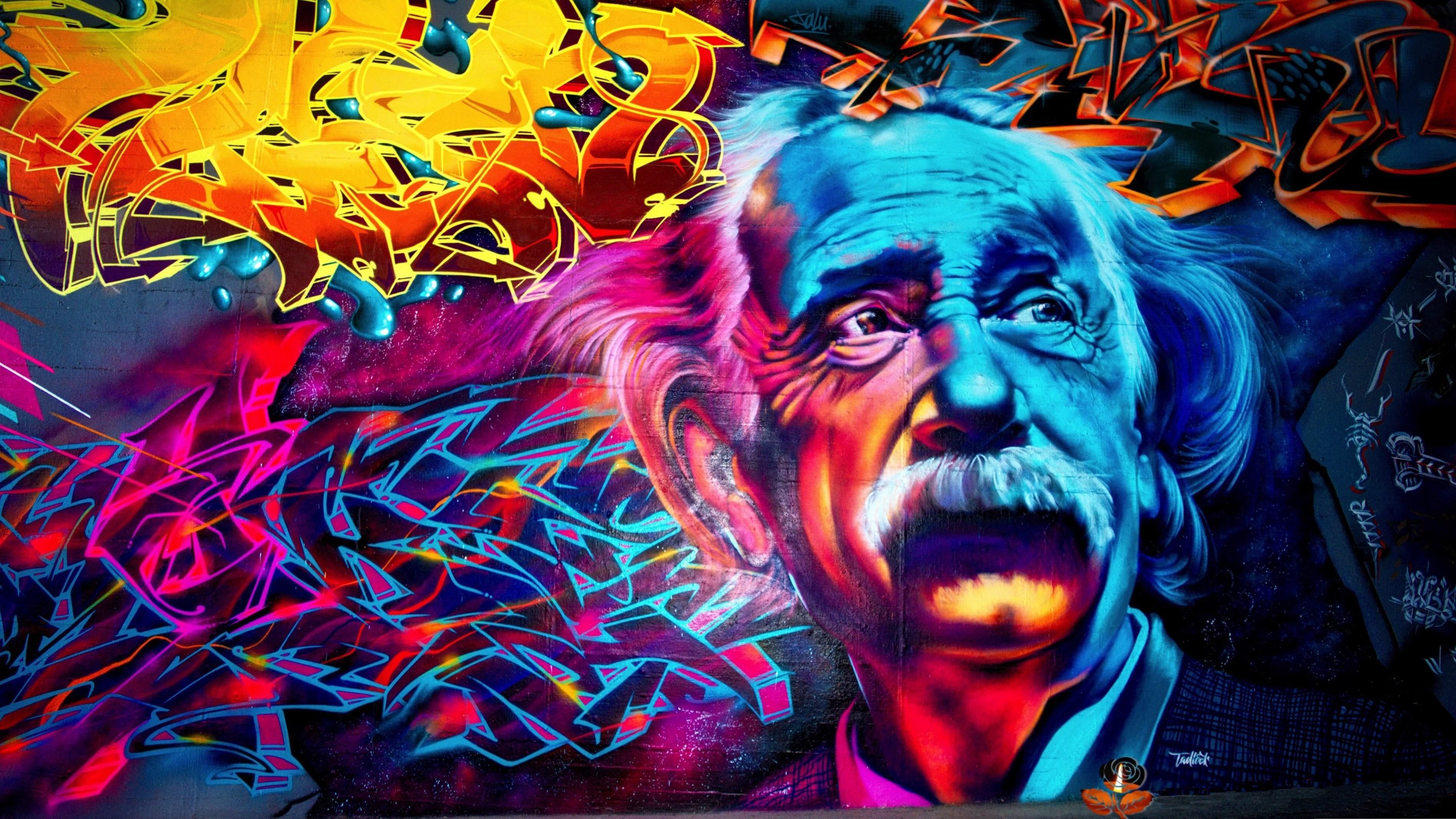 Einstein Graffiti Wallpaper
