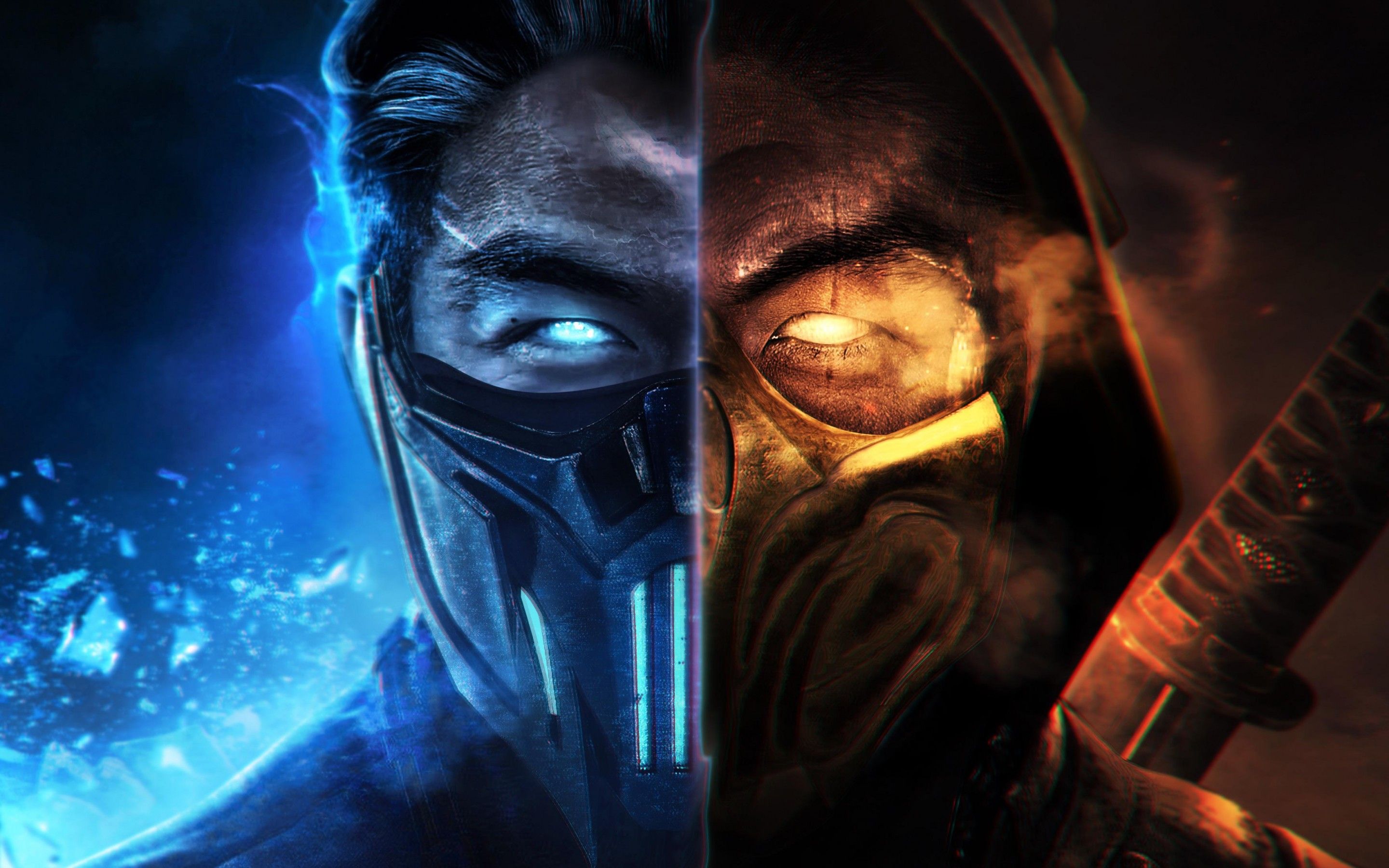 Mortal Kombat Wallpaper 4K, Sub Zero, Scorpion