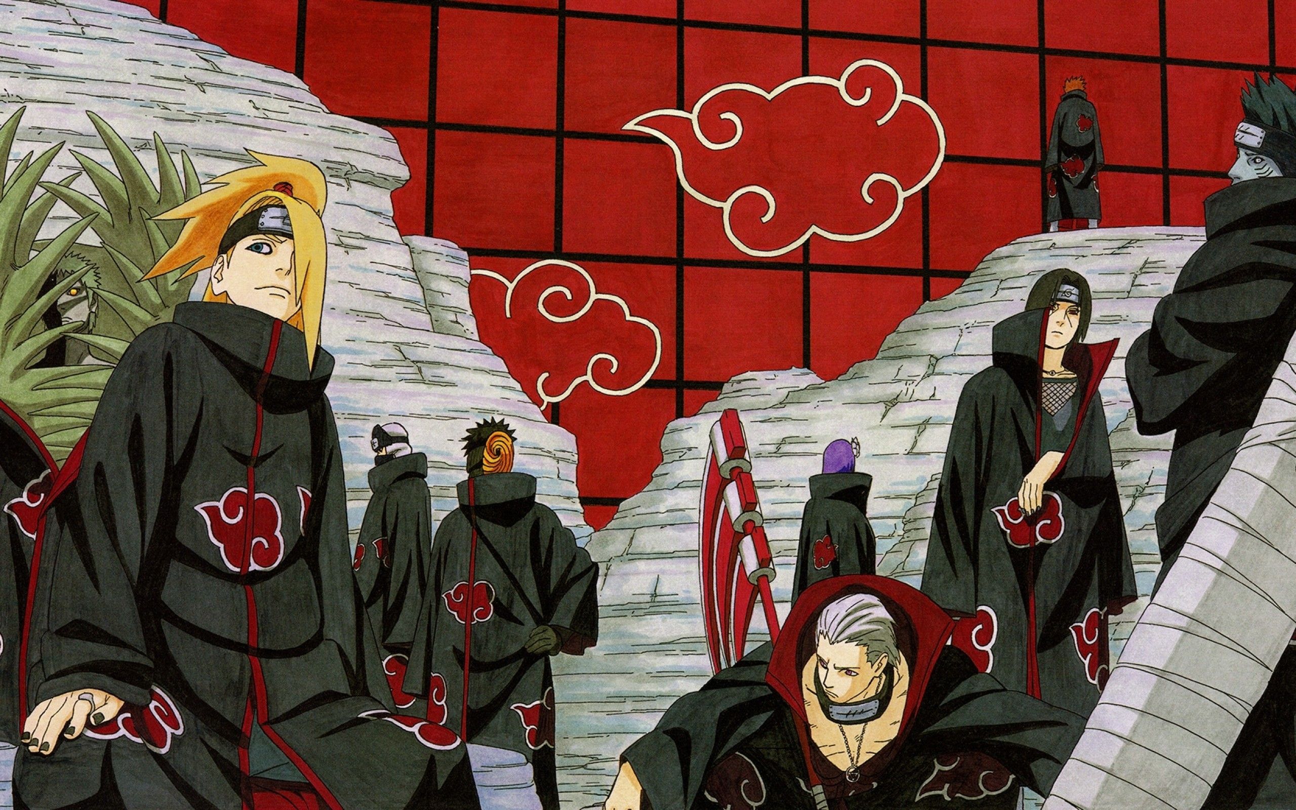 Download 2560x1600 Akatsuki, Naruto, Pain, Obito Wallpaper for MacBook Pro 13 inch