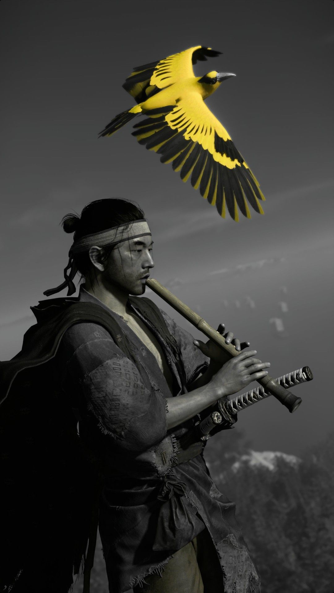 Playing the flute. Ghost of Tsushima Sucker Punch Production 2020. Ghost of tsushima, Ghost, Samurai art