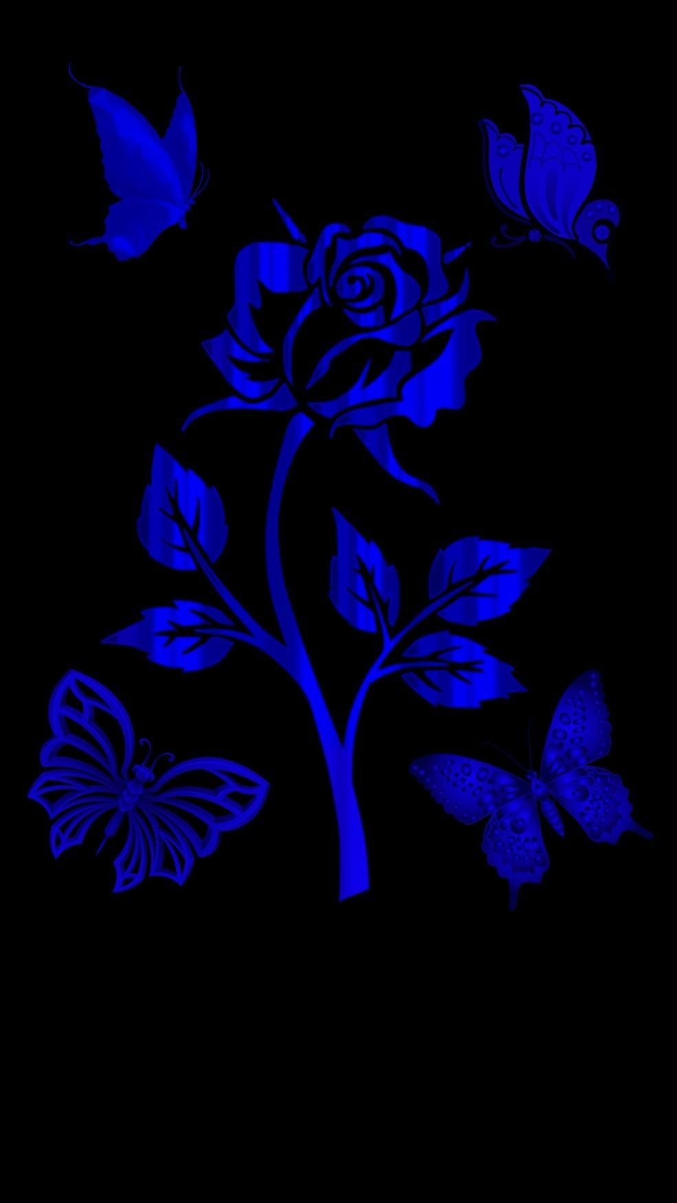 Blue wallpaper. Blue roses wallpaper, Beautiful wallpaper background, Black and blue wallpaper