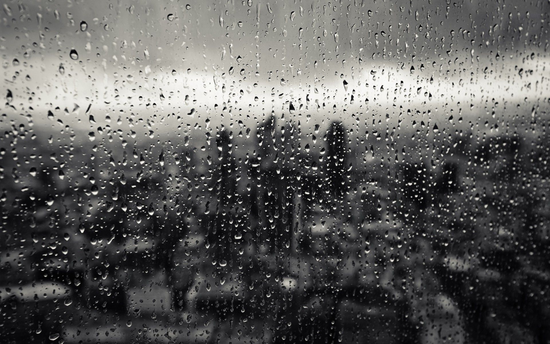 Rain Window Wallpaper HD
