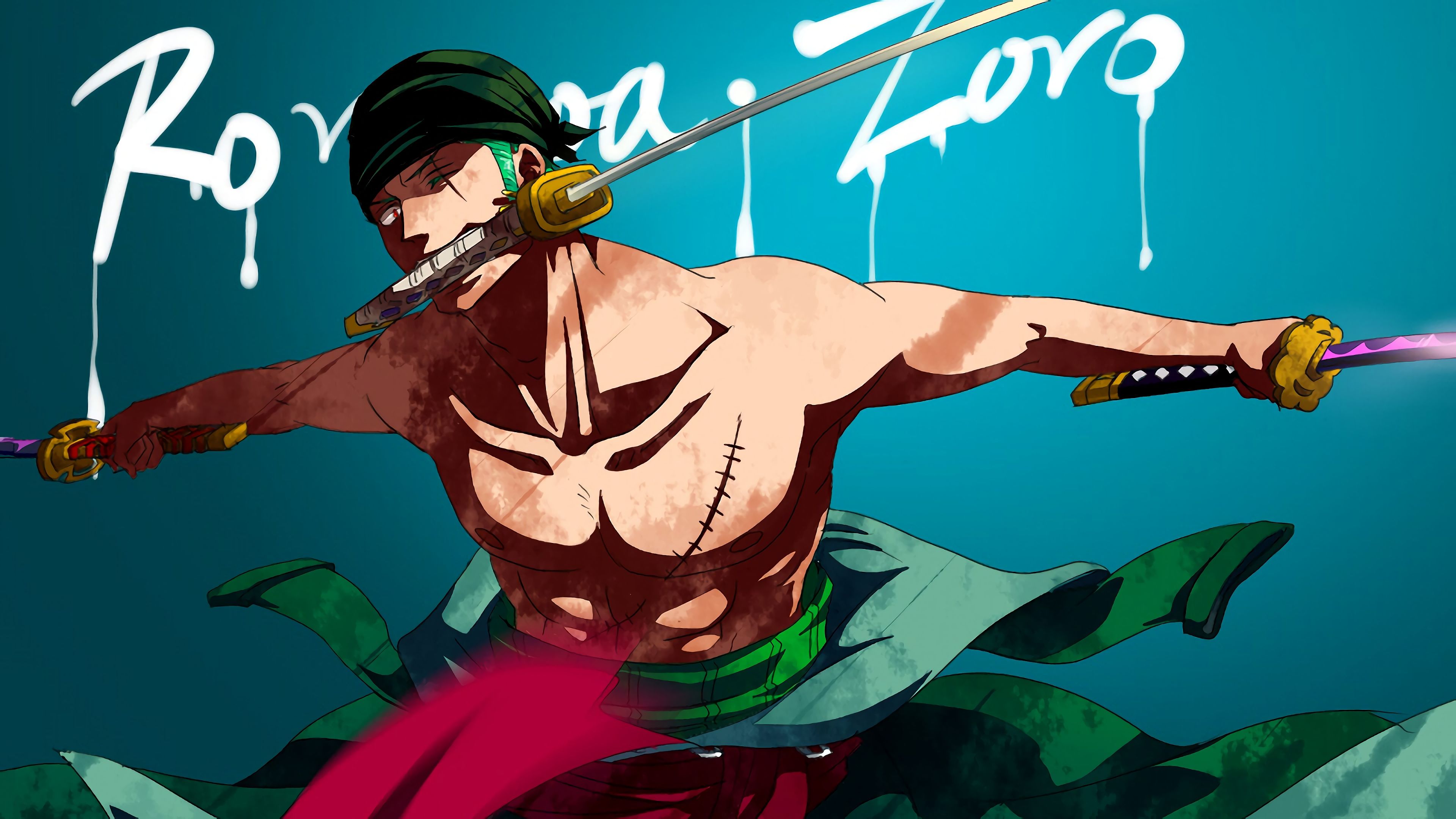 Roronoa Zoro High-definition Television Kenpachi Zaraki Desktop PNG,  Clipart, 4k Resolution, 1080p, Cartoon, Desktop Wallpaper