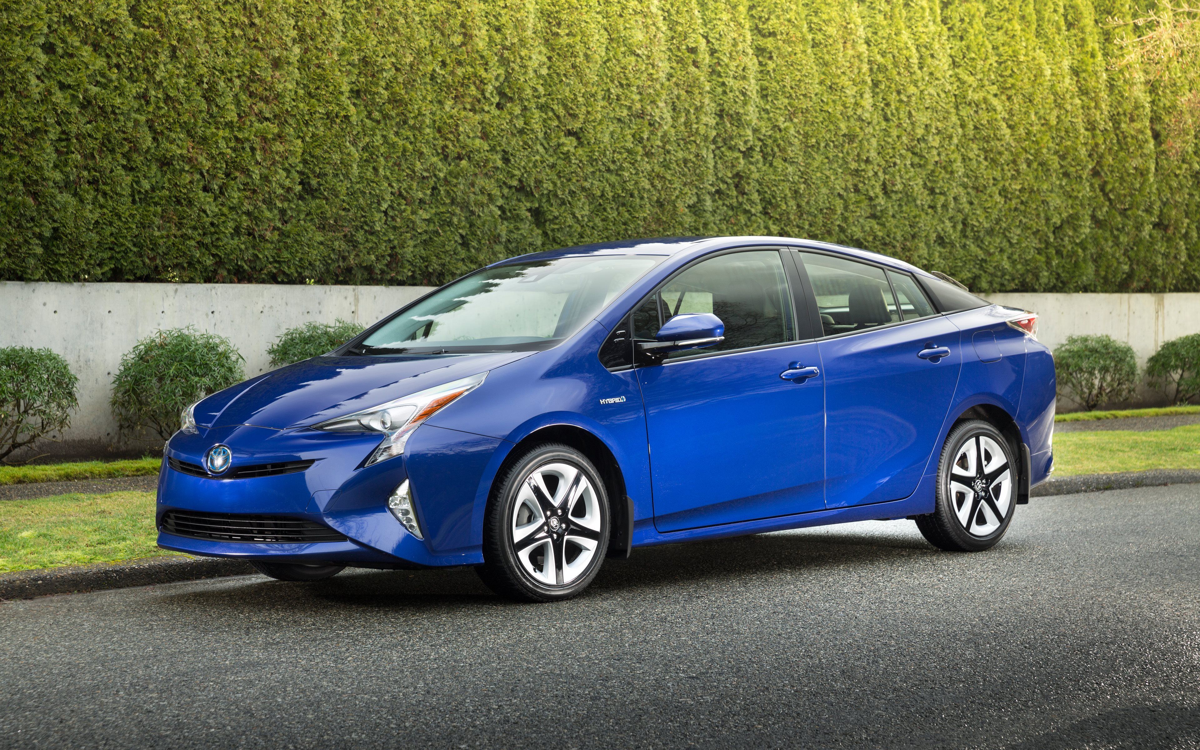 Download wallpaper Toyota Prius, Touring, Blue Prius, Japanese cars, 4k, electric car, Toyota for desktop with resolution 3840x2400. High Quality HD picture wallpaper