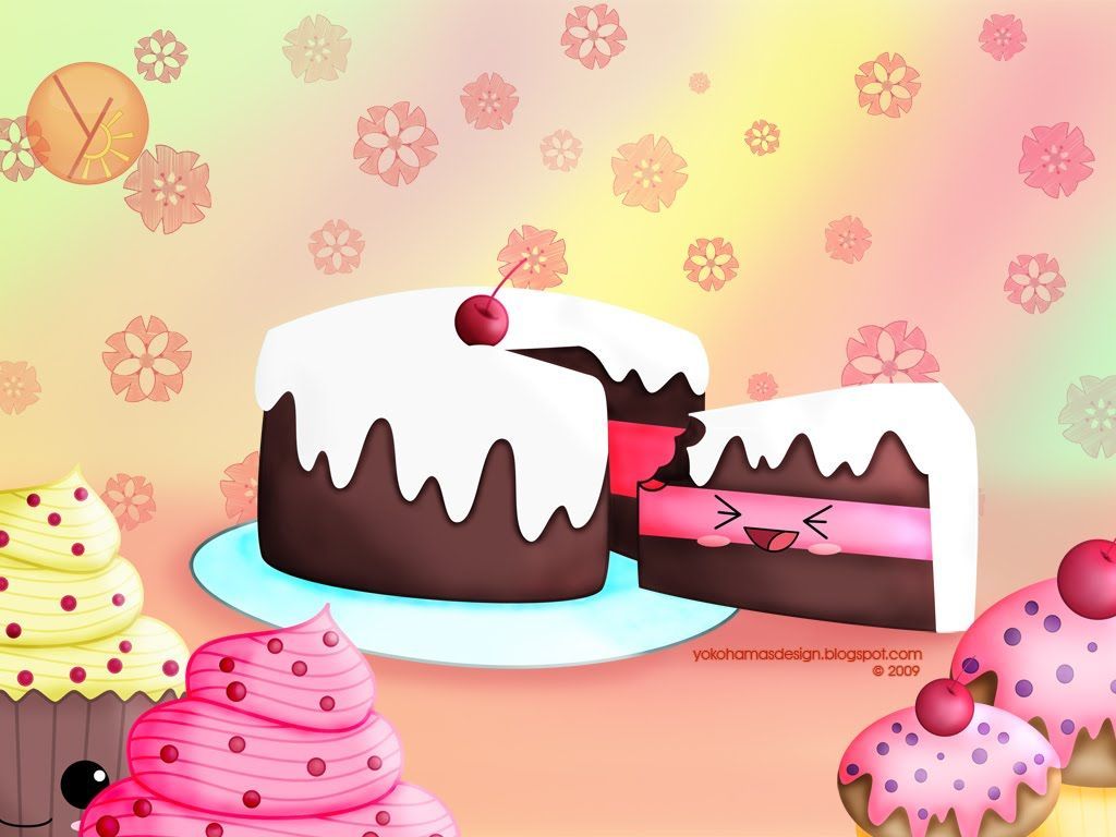 Kawaii. Kawaii sweets, Kawaii wallpaper, Cake wallpaper