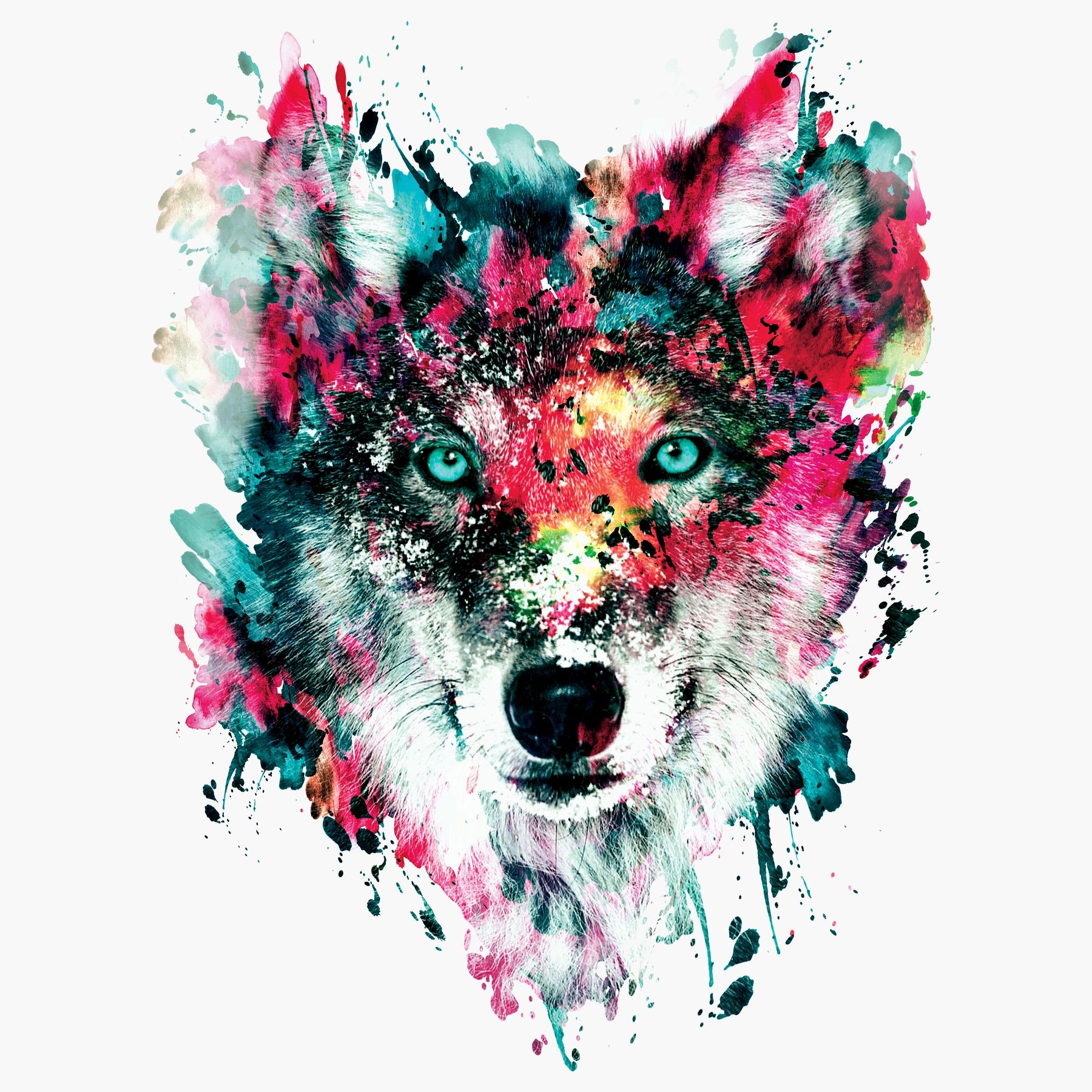 Buy Watercolor Wolf wallpaper