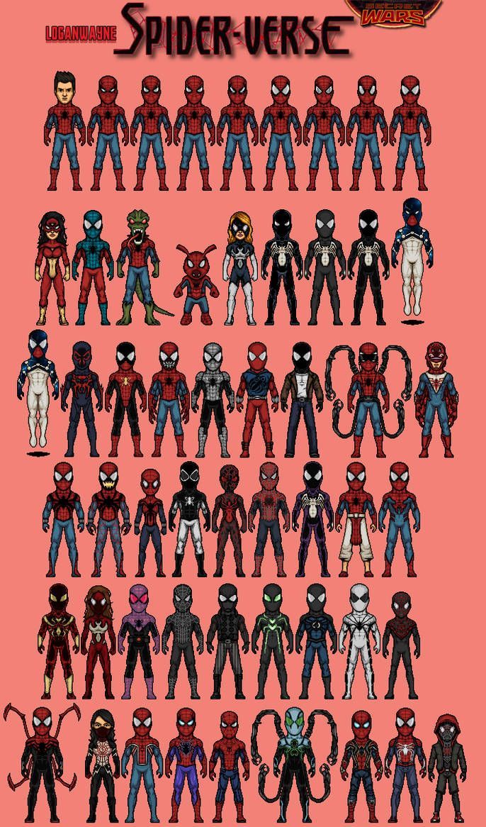 Spider Verse (Secret Wars) By LoganWaynee. Marvel Spiderman Art, Marvel Comics Art, Marvel Spiderman