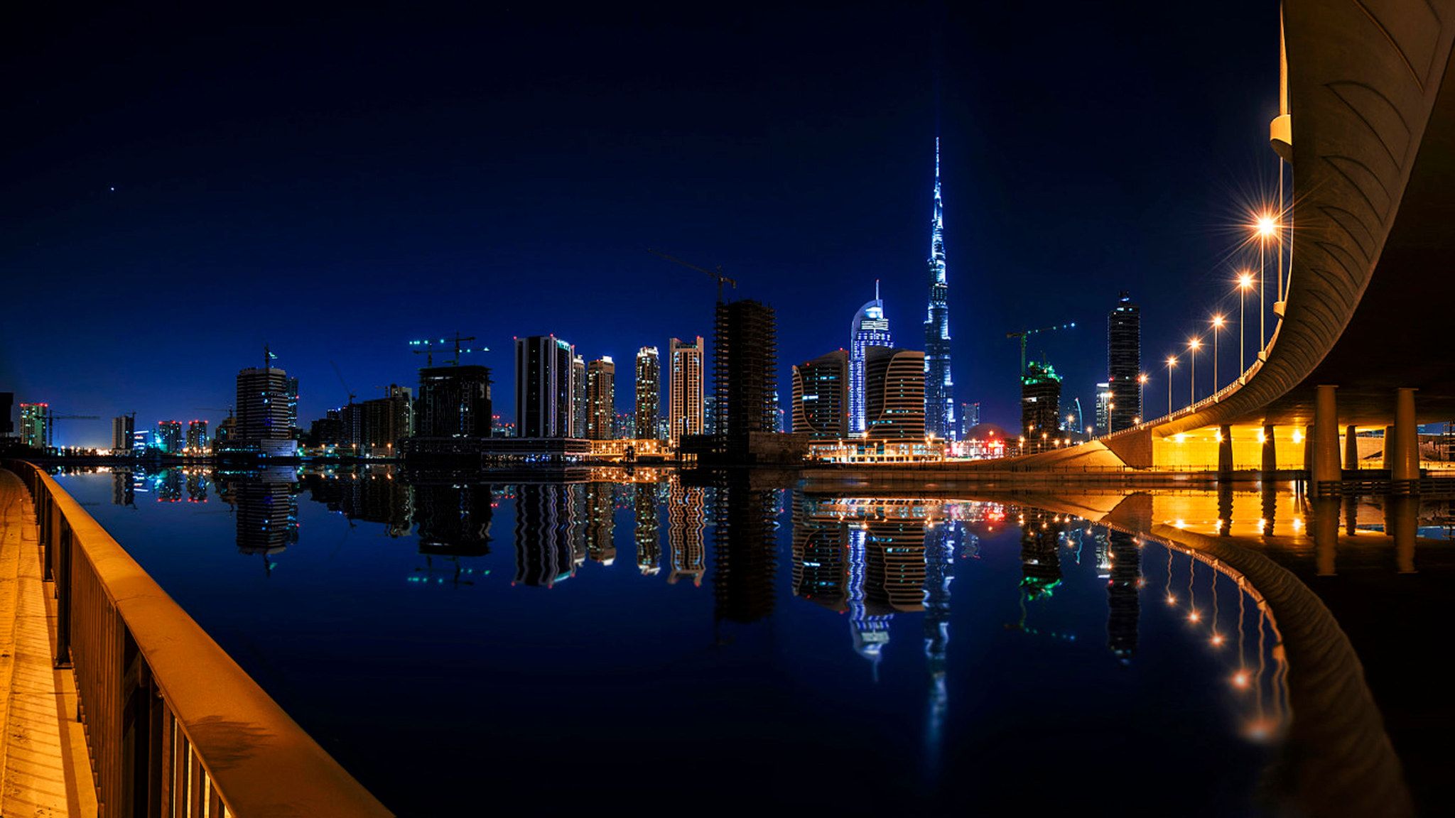 Wallpaper United Arab Emirates Calm Night In Dubai City • Wallpaper For You HD Wallpaper For Desktop & Mobile