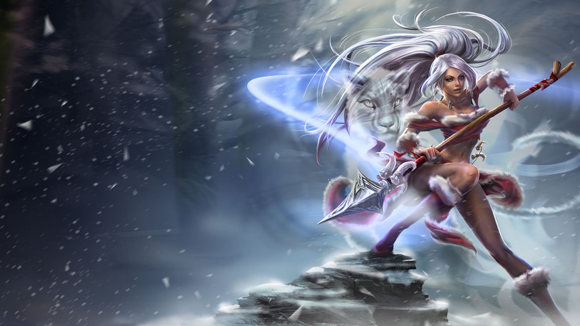 Snow Bunny Nidalee Chinese Wallpaper