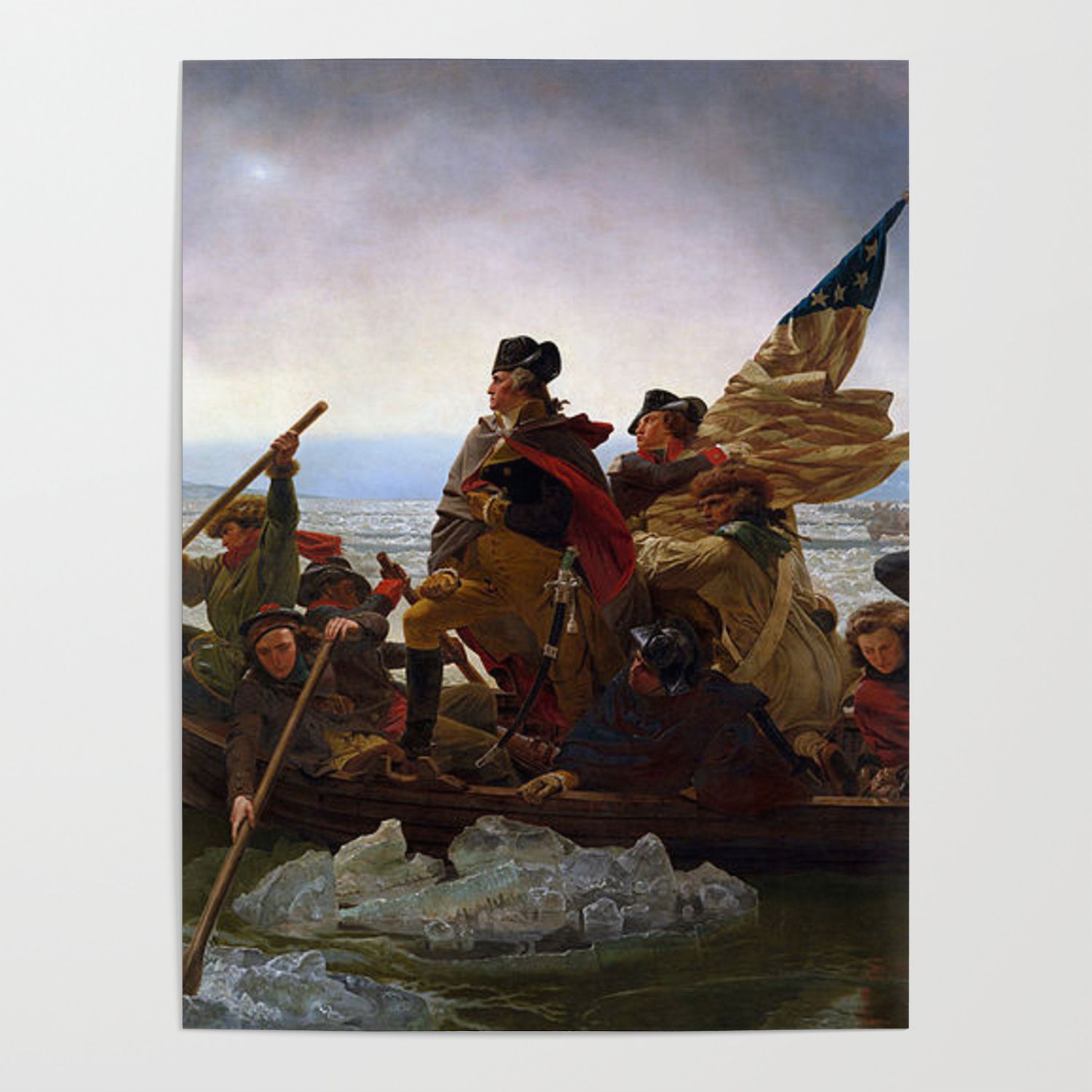 George Washington Crossing Of The Delaware River Painting Poster
