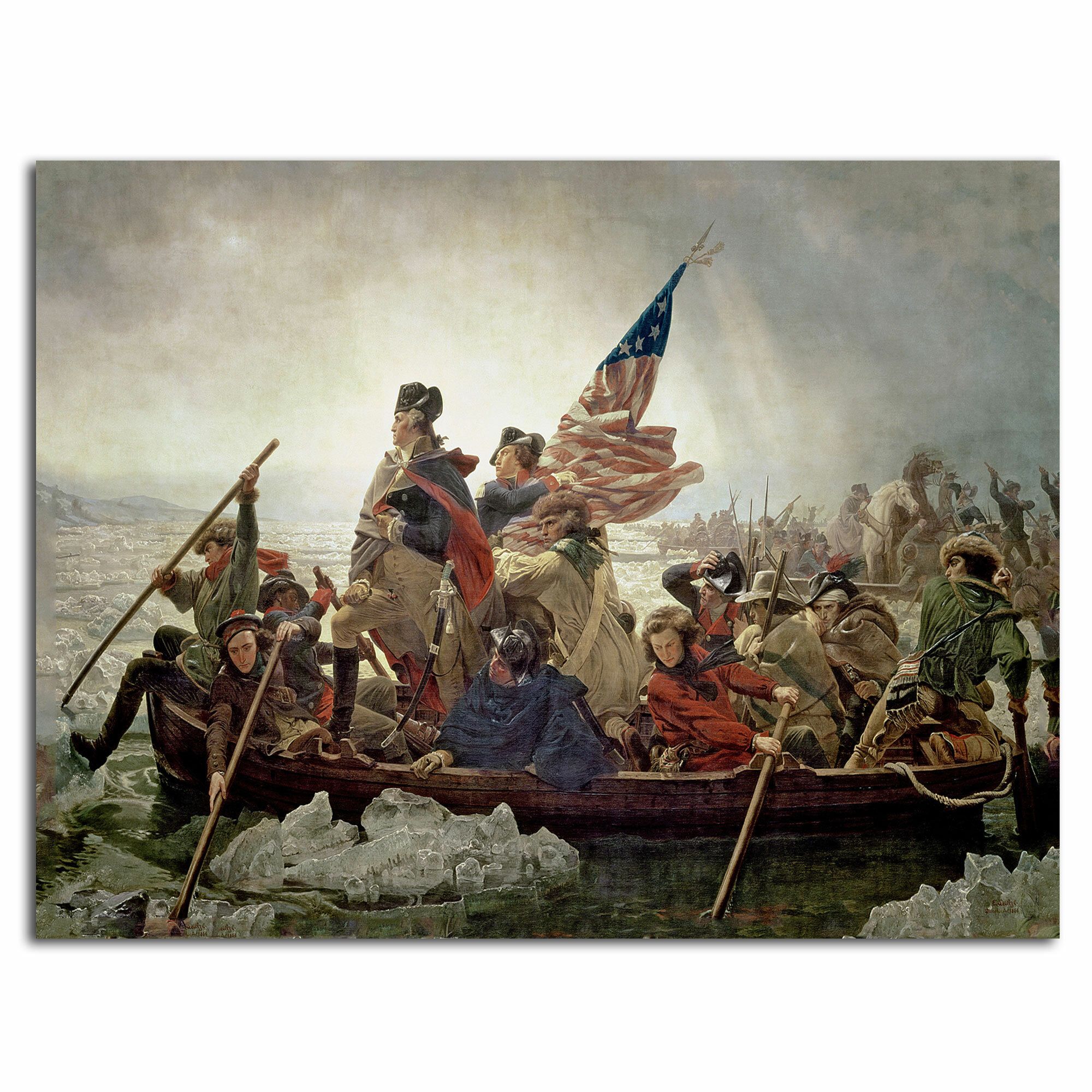 Trademark Art 'Washington Crossing Delaware River in 1776' Print on Canvas
