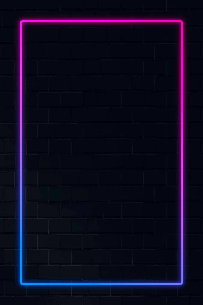 Pink and blue neon frame neon frame on a dark background vector. free image / A. Pink neon wallpaper, Wallpaper iphone neon, Neon light wallpaper