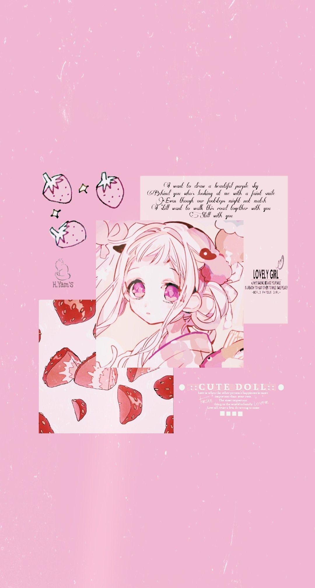 Hanako Kun, Yashiro Nene. Pink Wallpaper Anime, Cute Anime Wallpaper, Anime Wallpaper