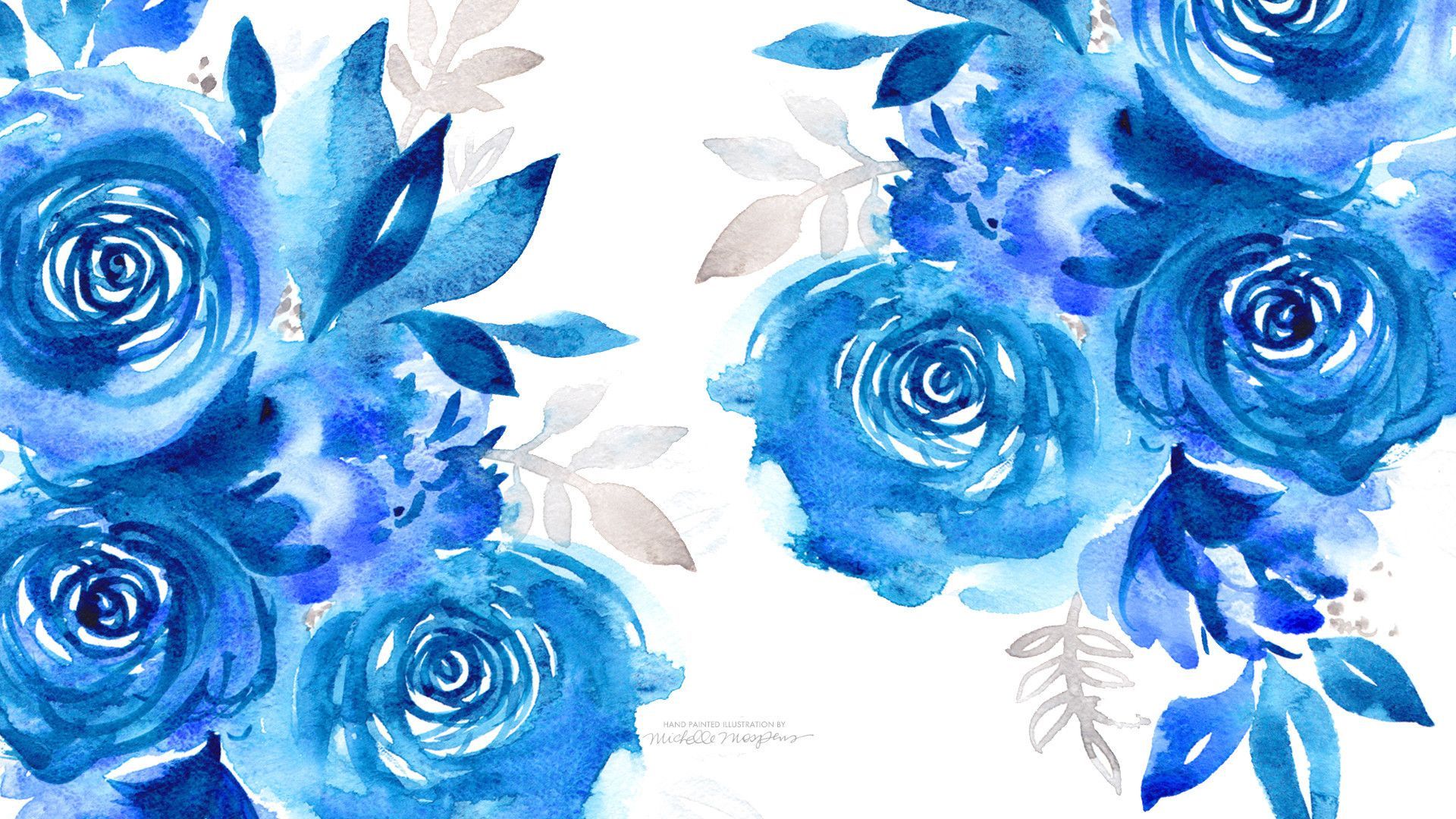 blue watercolor wallpaper