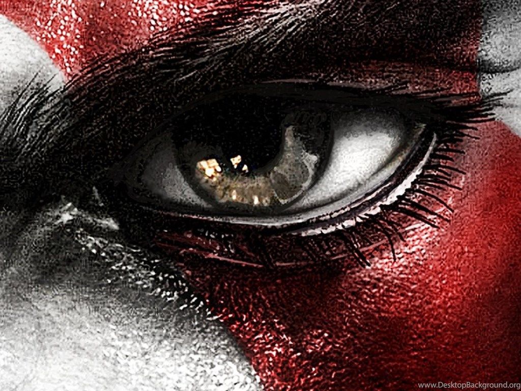 Download Wallpaper 1080x1920 Kratos, God Of War, Face, Eyes, Scar. Desktop Background