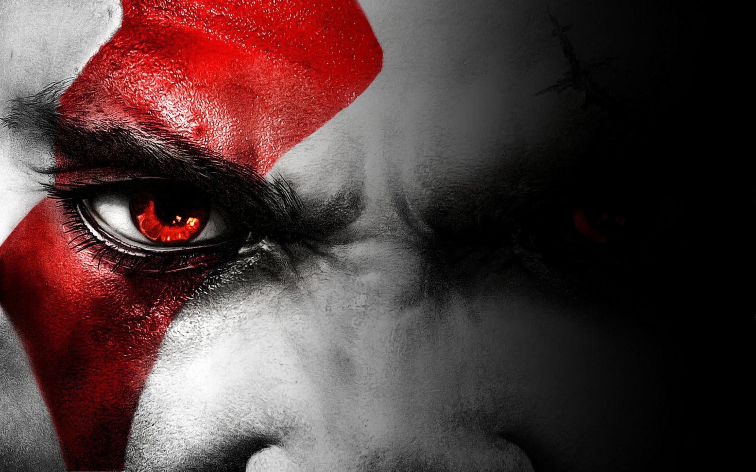 Kratos Face Wallpaper 4k