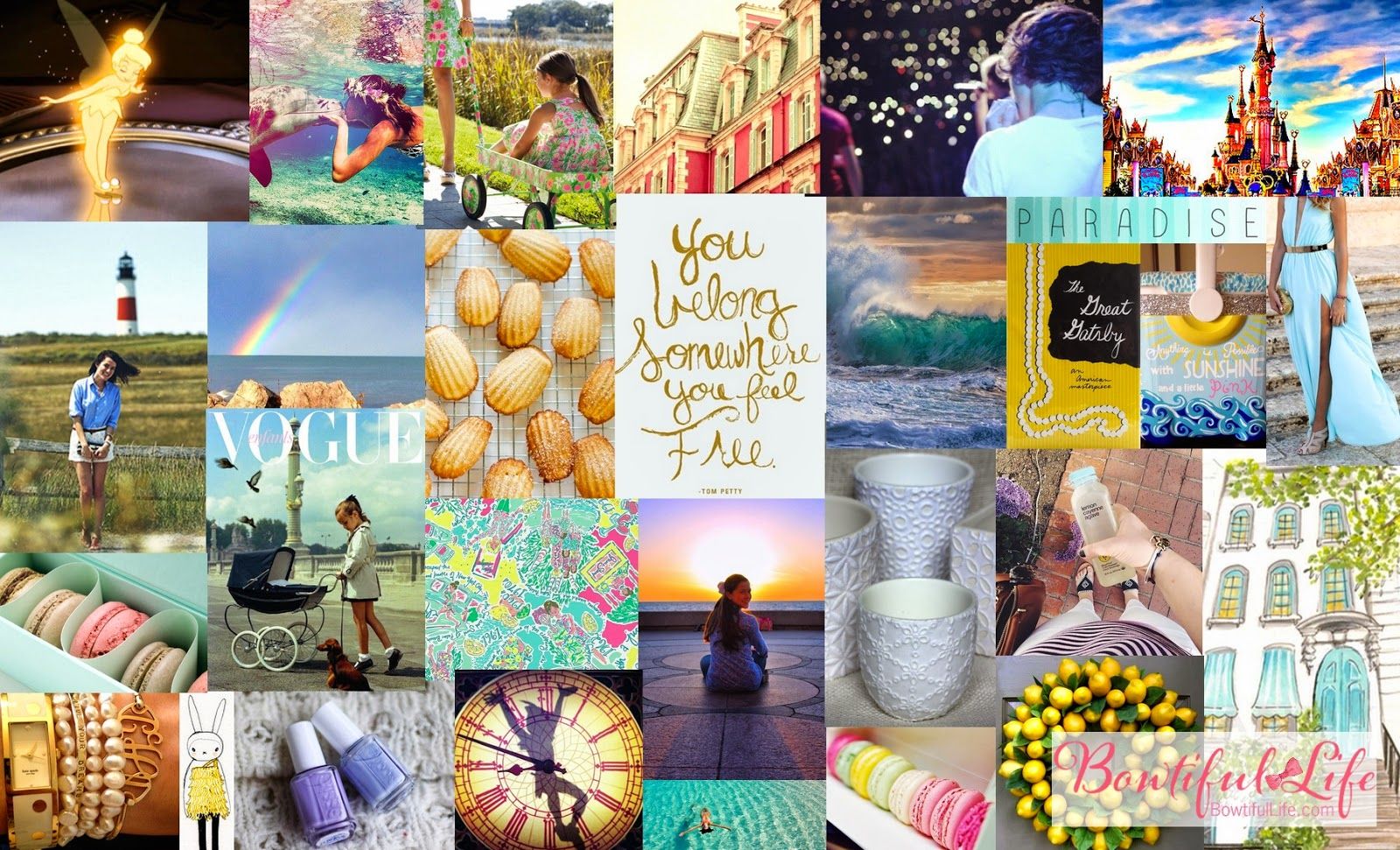 Summer Aesthetic Collage Wallpaper Laptop