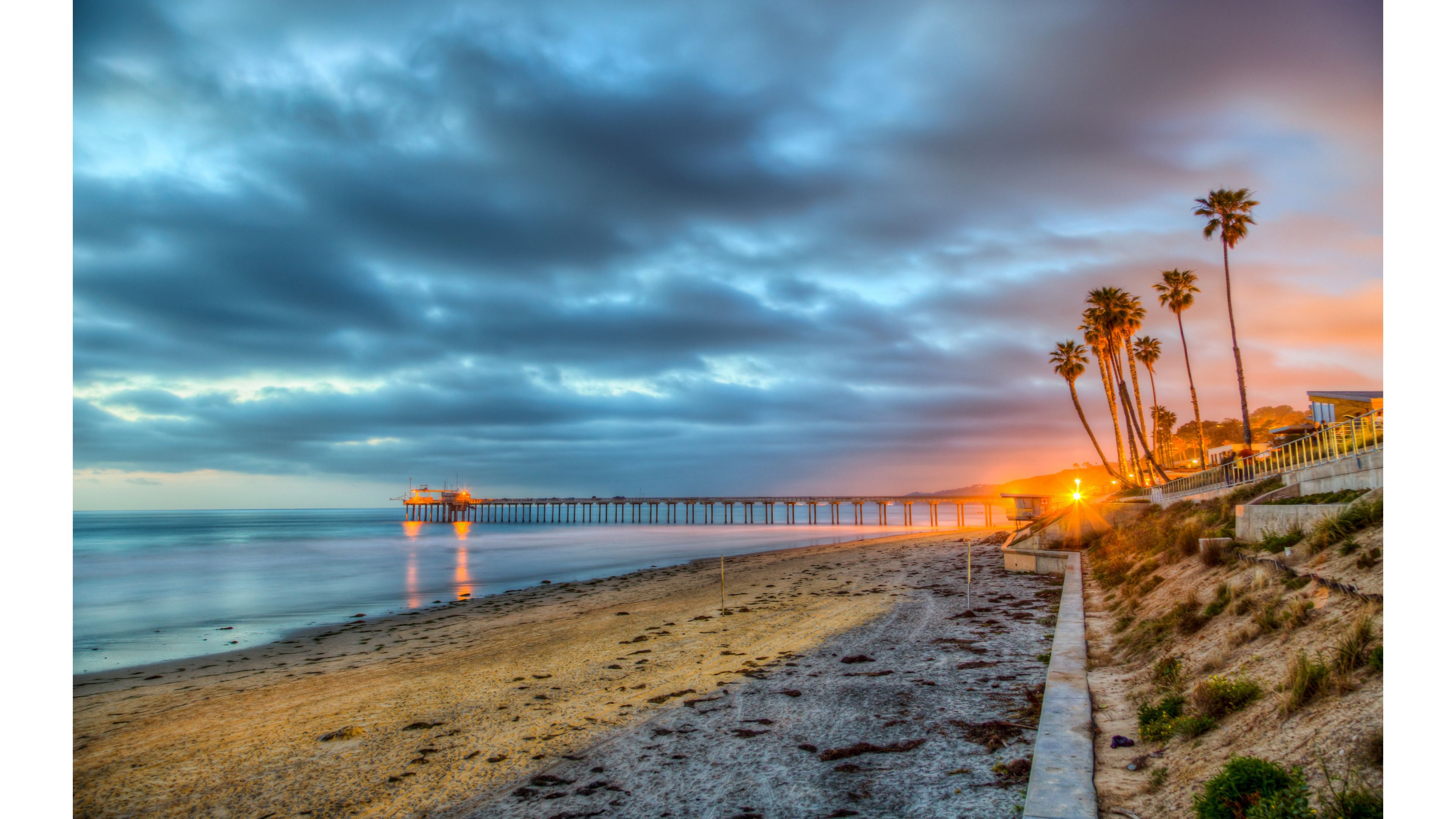 4K Sunset Wallpaper. San diego california beaches, Beach wallpaper, California wallpaper