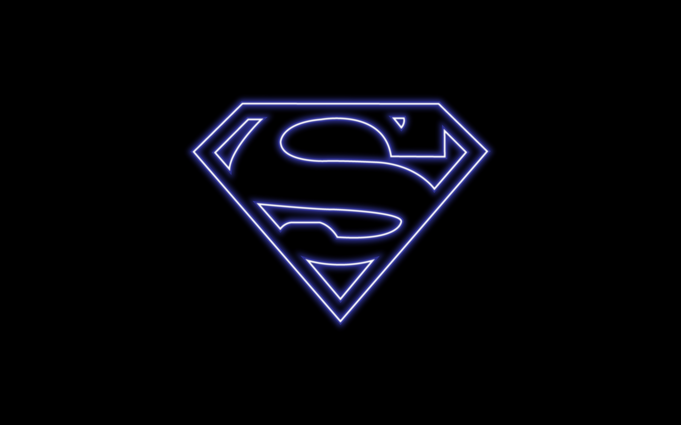 Superman Neon Logo AMOLED Wallpaper 4K