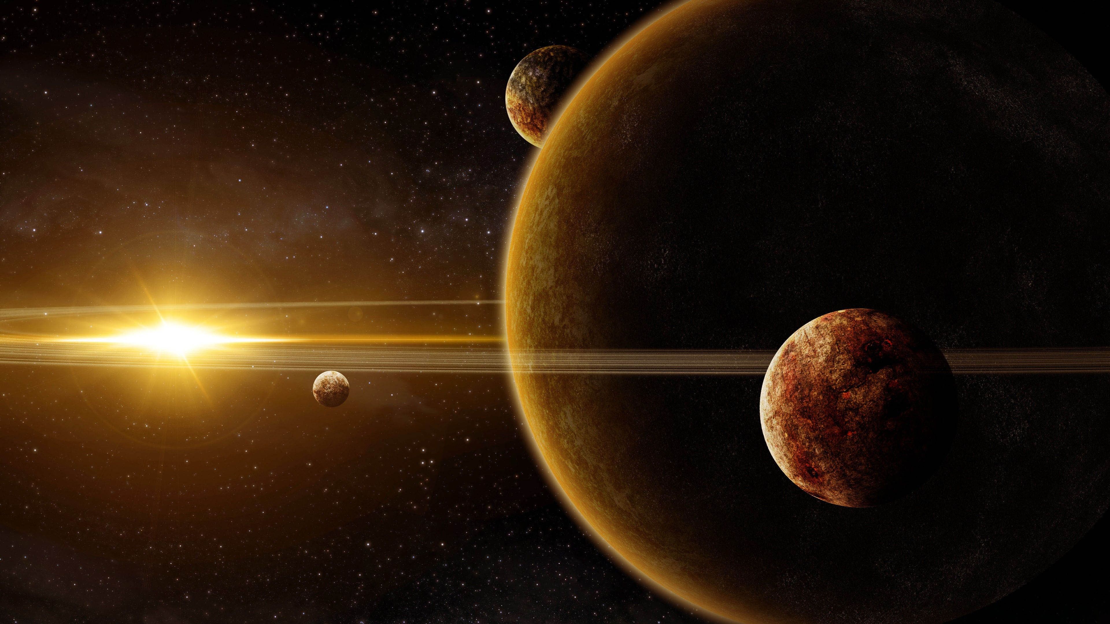 Wallpaper solar system, 4k, Space
